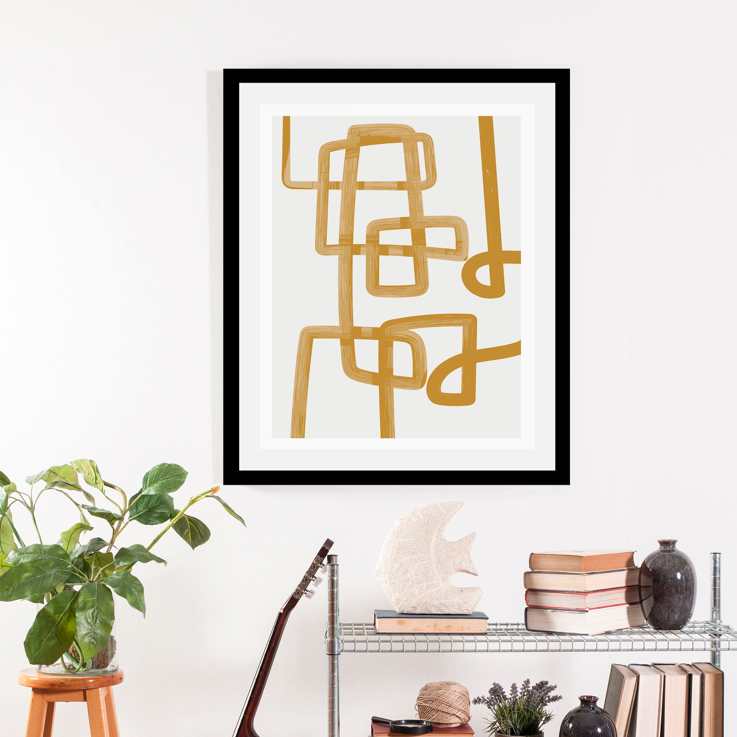 queence Bild »Scribble« Abstrakt | Art | Figuren | Gemälde | Kunst 1 Stk. tlg. gerahmt