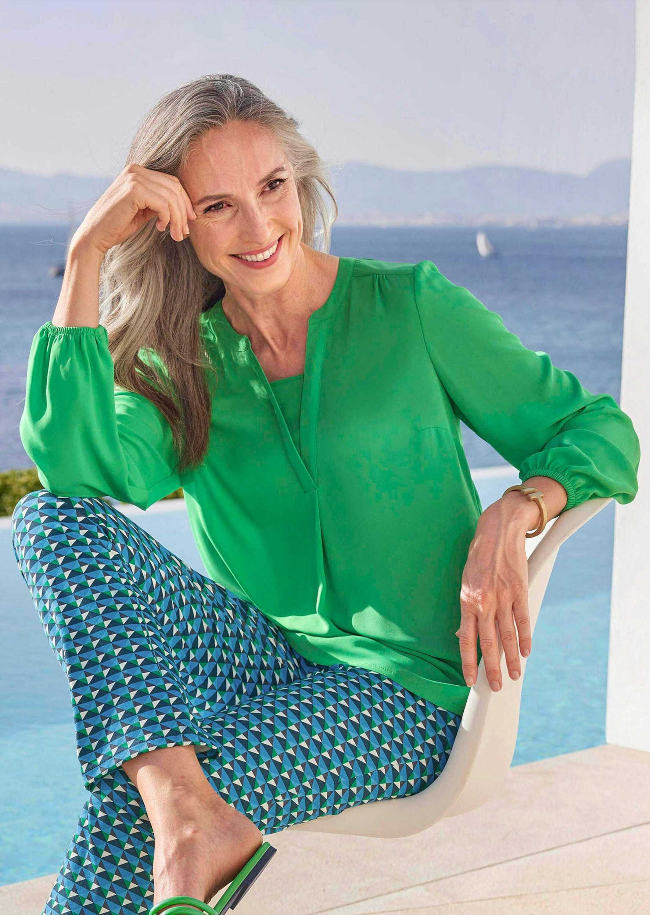 Thumbnail - GOLDNER Tunika "Bluse mit Tunika Ausschnitt" Falten