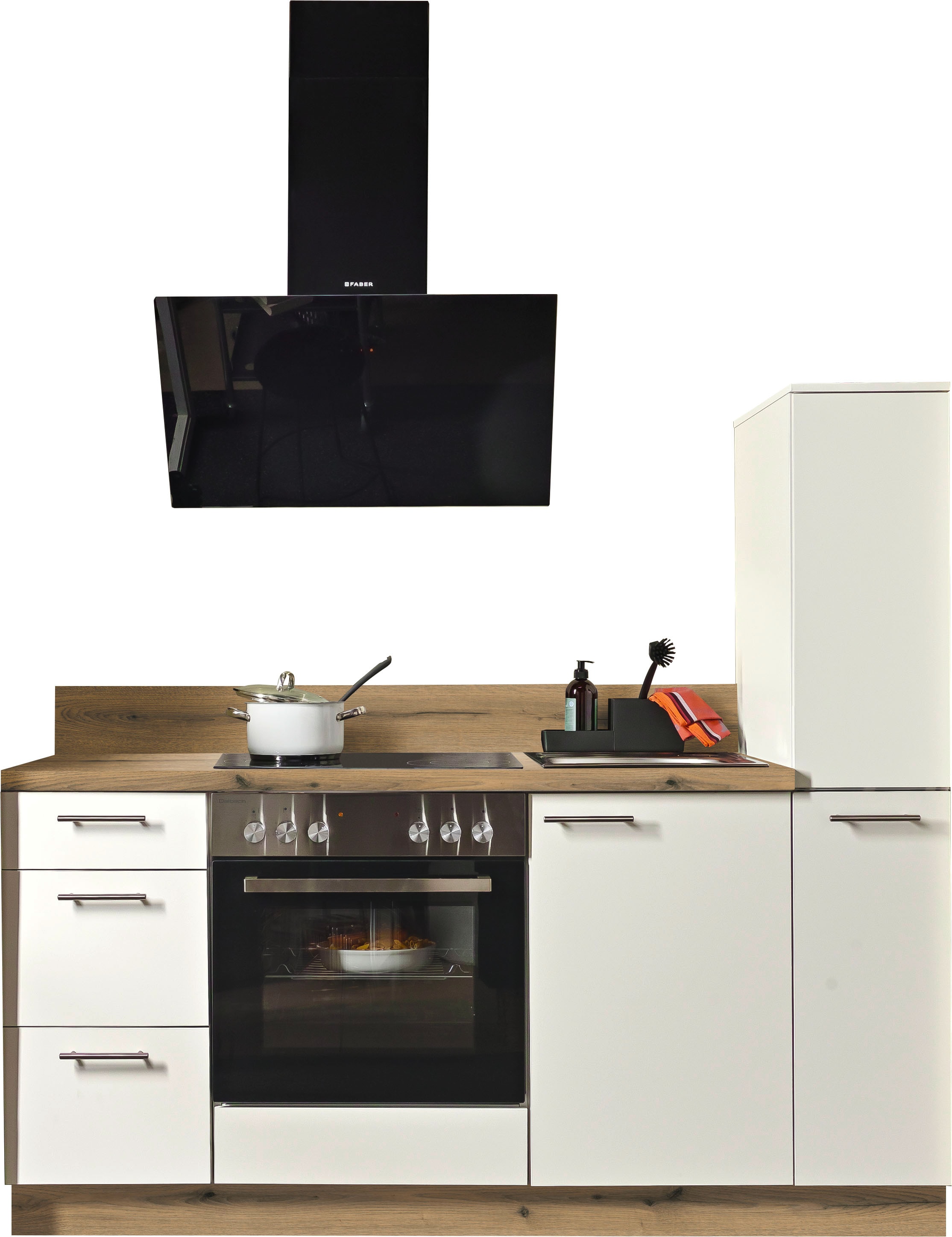 KOCHSTATION Küche "Scafa" vormontiert, wahlweise mit E-Geräten, Stellbreite günstig online kaufen