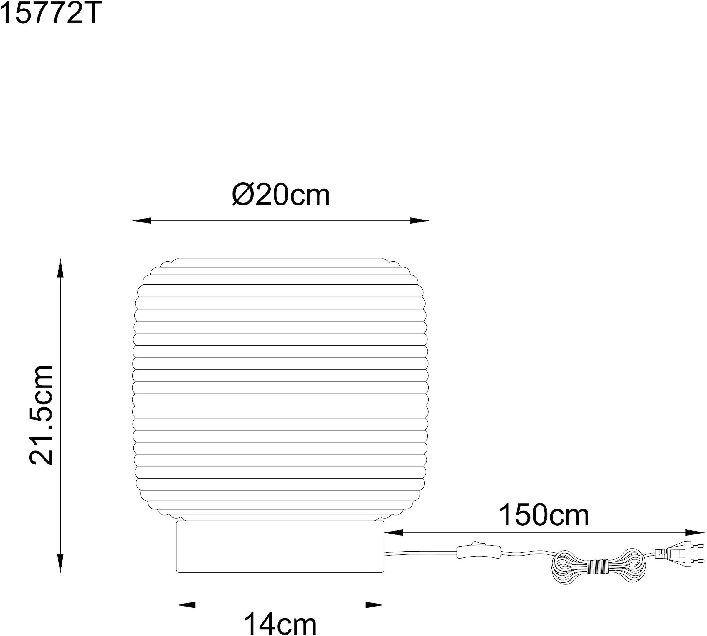 GLOBO LIGHTING Tischleuchte »KLADORA« E27 1 Stk. Tischlampe Nachttischlampe Deko-Tischleuchte Schlafzimmer
