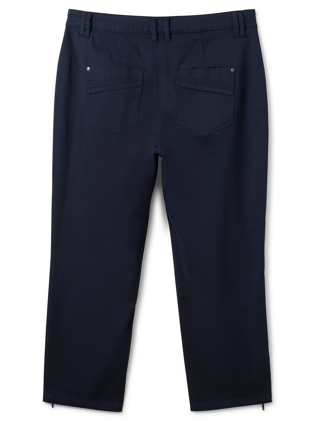 Sheego Stretch-Hose »Große Größen«, aus Baumwoll-Twill BAUR mit | bestellen Zipper-Details für