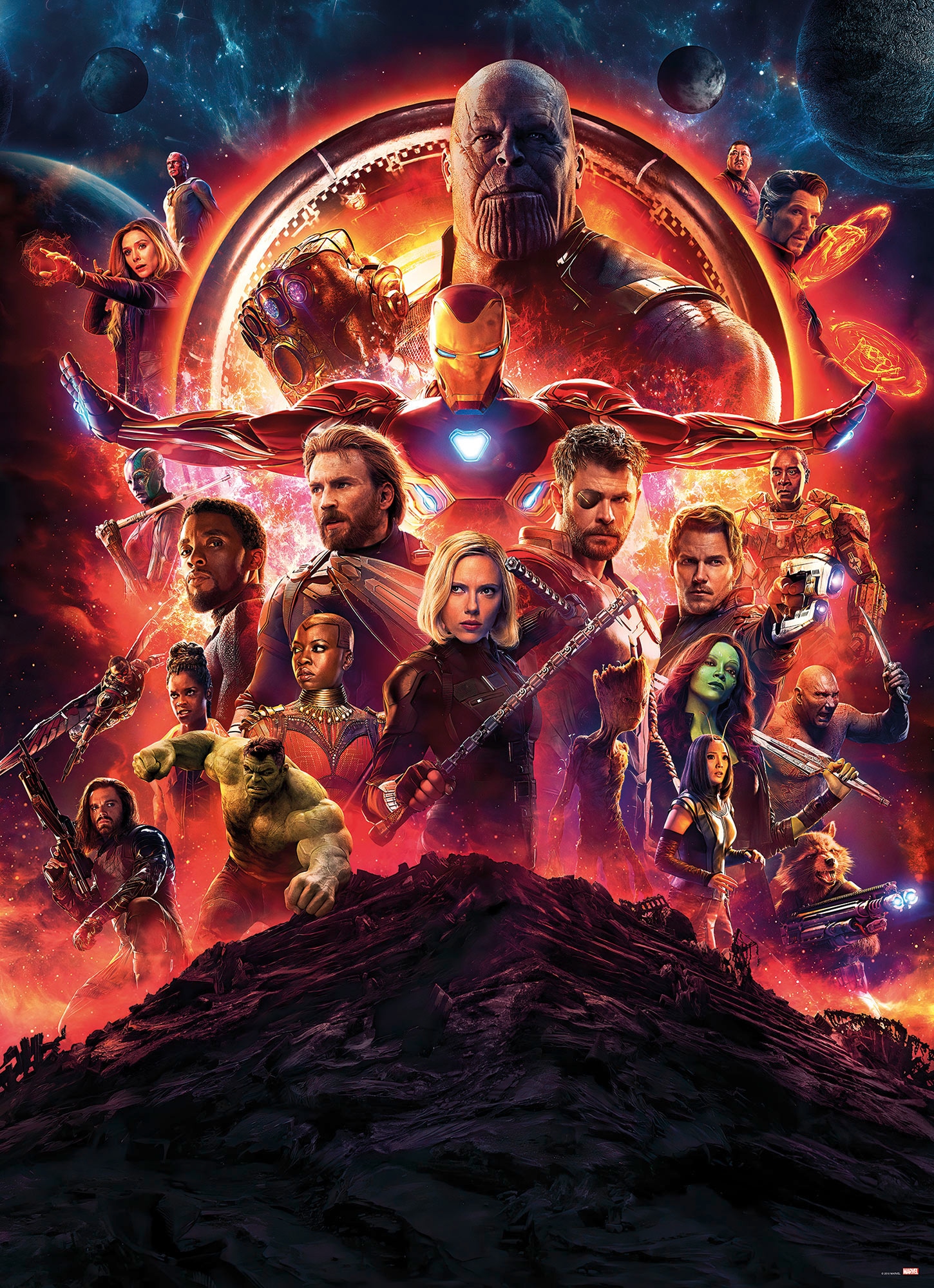 Komar Fototapete "Avengers-Infinity-War-Movie-Poster - Größe 184 x 254 cm" bedruckt glatt Kinderzimmer