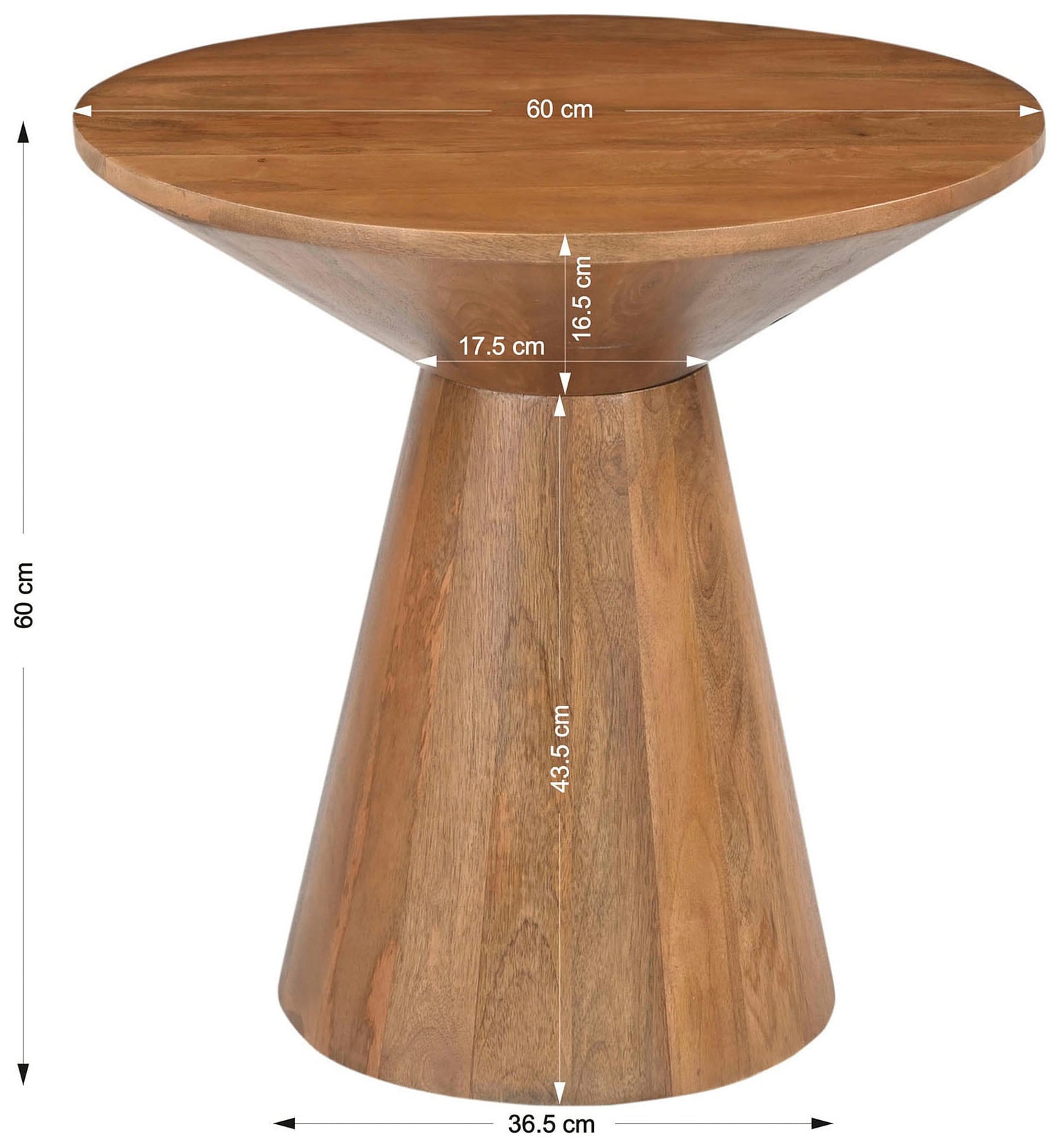SIT Beistelltisch »MANGO NATURAL«, mit rundem Sockelfuß