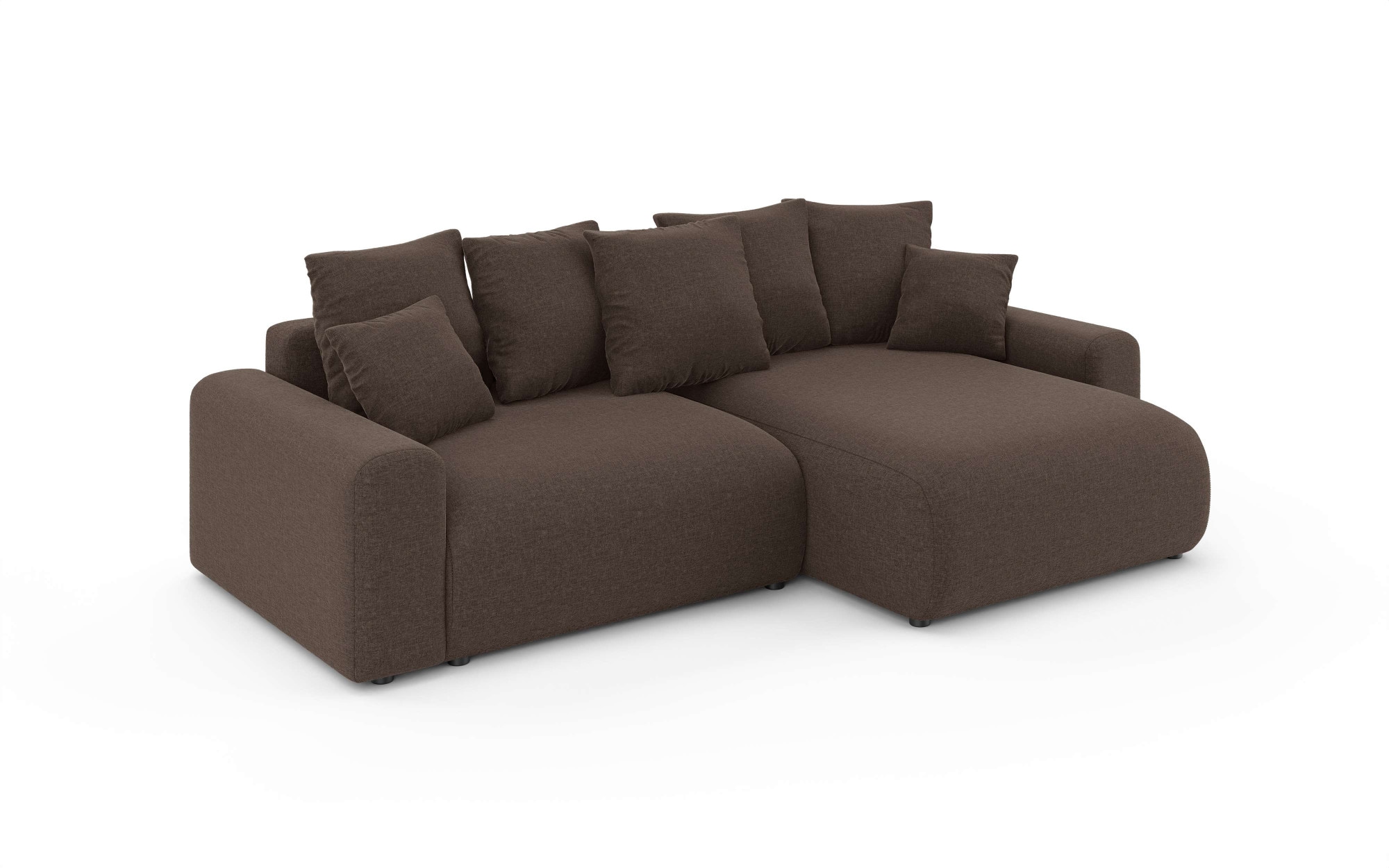 Home affaire Ecksofa »LAKESIDE klein mit Bettfunktion und Bettkasten, B/T/H 235/142/84 cm«, L-Form, Recamiere beidseitig montierbar, mit Wellenunterfederung