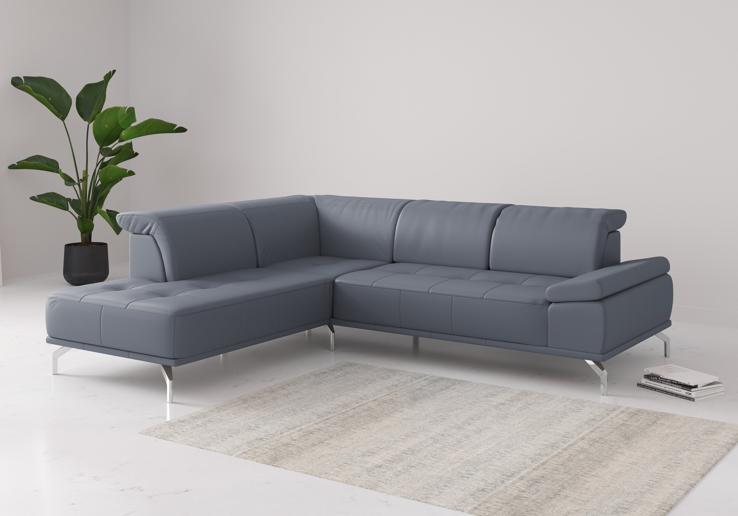 OTTO home Ecksofa "Caluna" Inkl.Sitztiefenverstellung, wahlweise mit Kopf- und Armteilverstellung