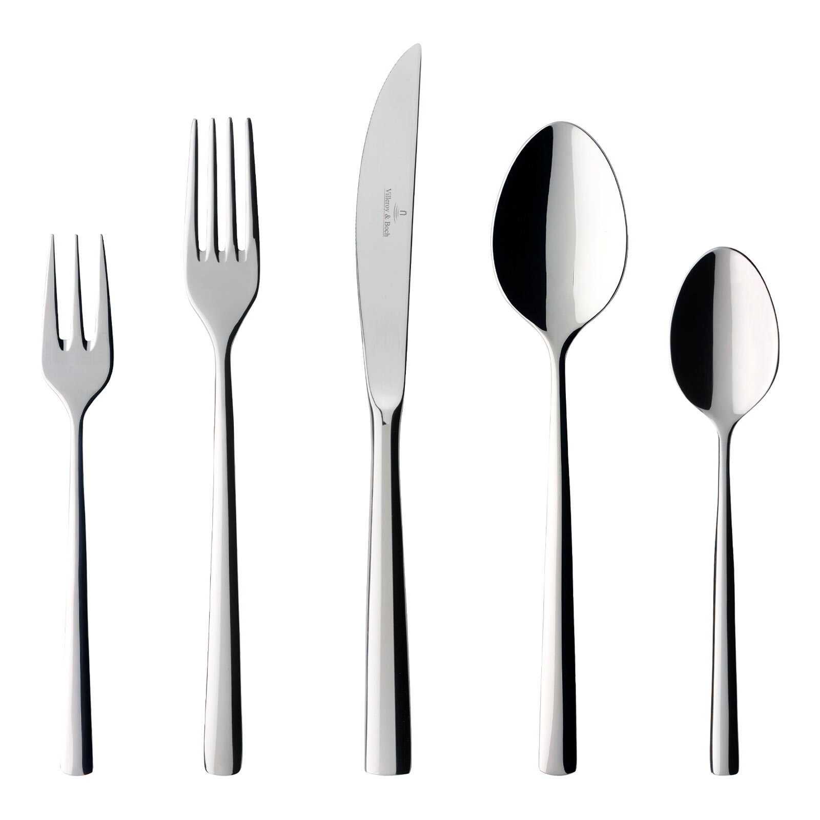 Villeroy & Boch Besteck-Set "Tafelbesteck Piemont 180er Set silber" Spülmaschinenfest
