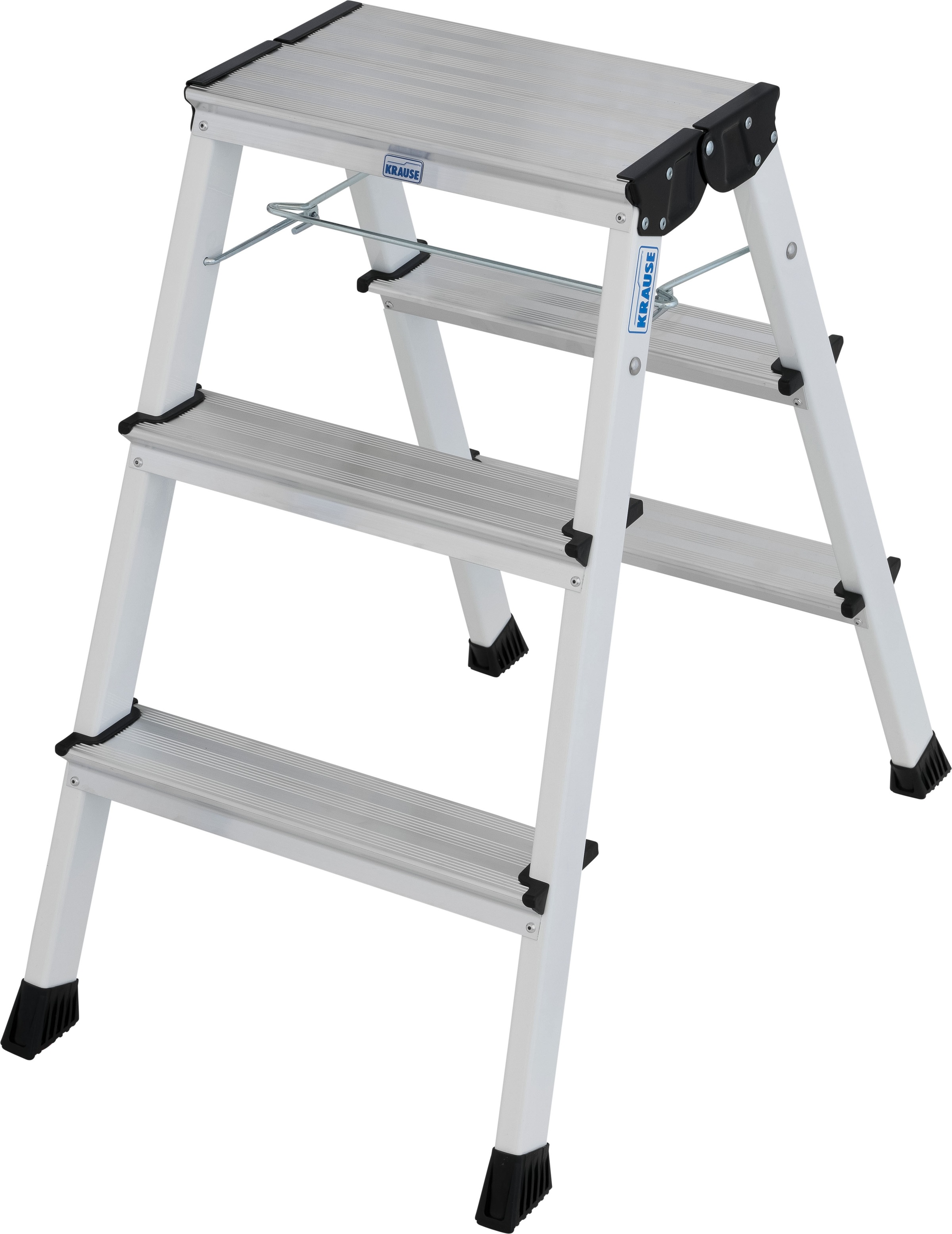 KRAUSE Klapptritt "MONTO Doppel-KlappTritt »Rolly«", B/H/L: 45cm x 20cm x 75cmaluminium, Leitern