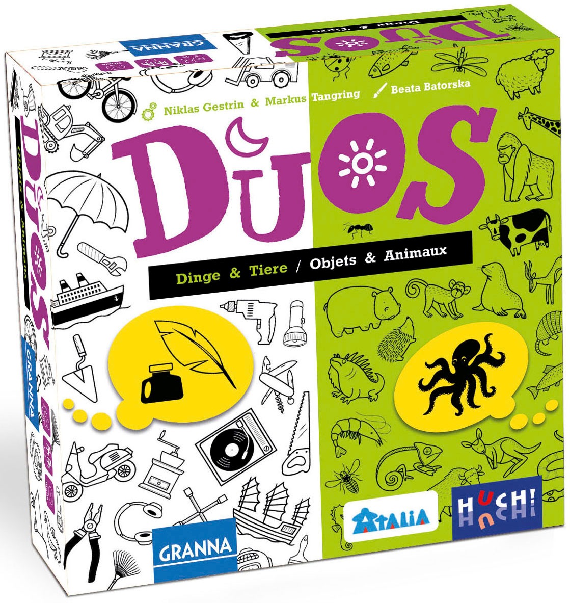 HUCH! Spiel »DUOS - Dinge und Tiere«, Made in Europe