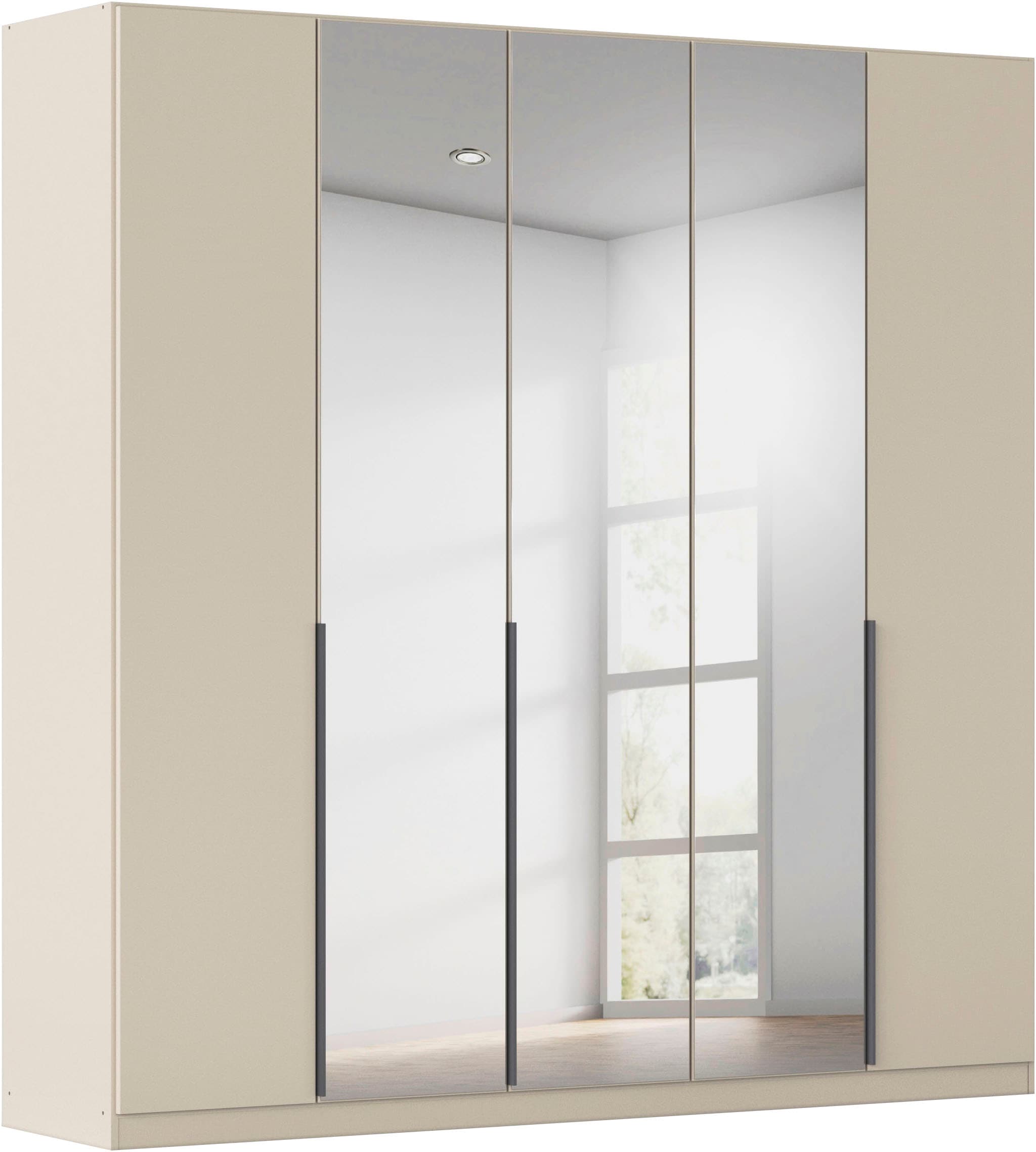 OTTO home Drehtürenschrank "Kleiderschrank Schrank Garderobe AGORDO mit Dekor- oder Hochglanzfront" in zwei Griff-Farben, Breiten 91-405 cm, durchdachte Innenausstattung, in 8 Breiten und 2 Höhen MADE IN GERMANY