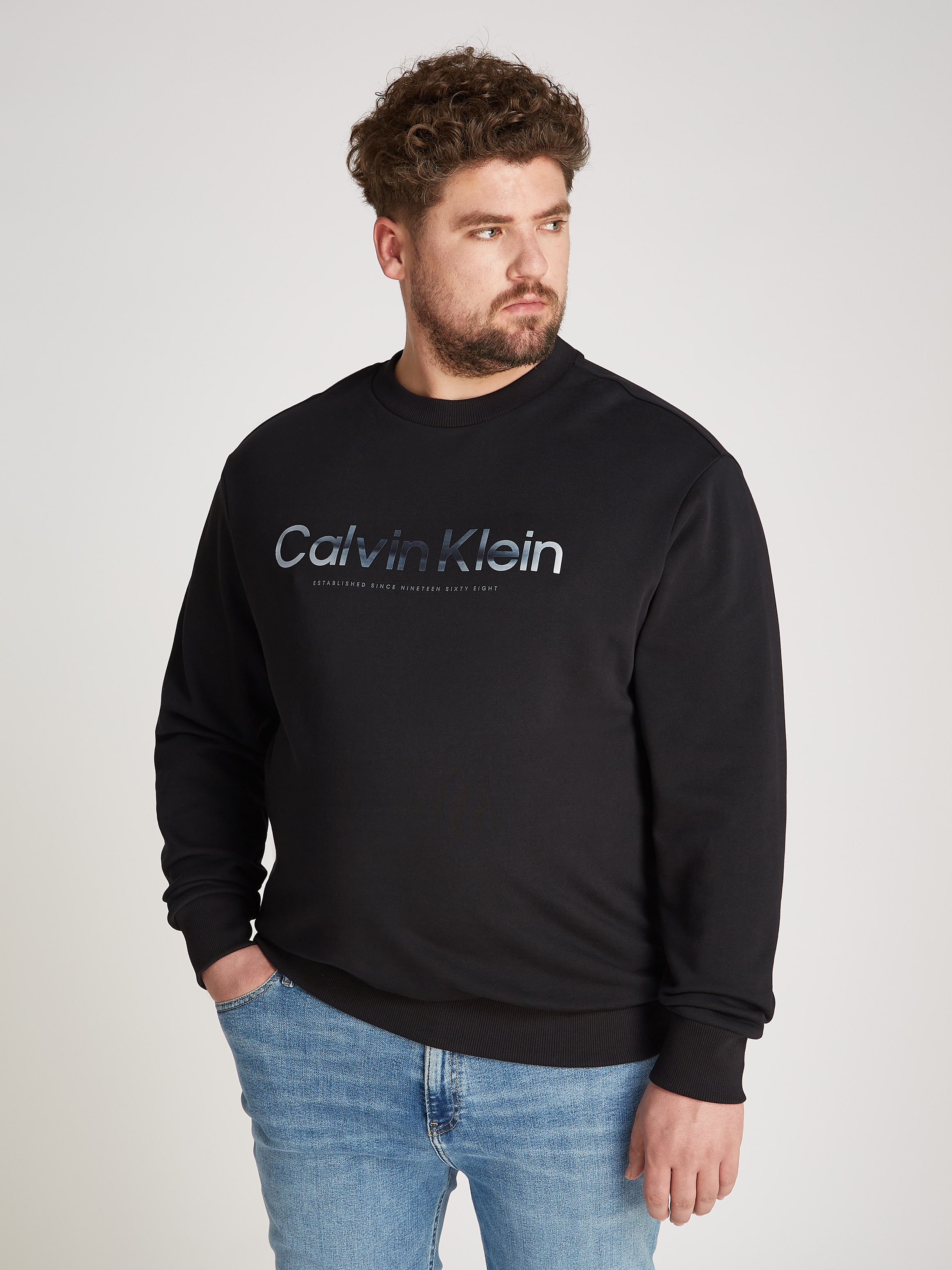 Calvin Klein Big&Tall Sweatshirt »BT-DIFFUSED LOGO SWEATSHIRT«, Große Größen