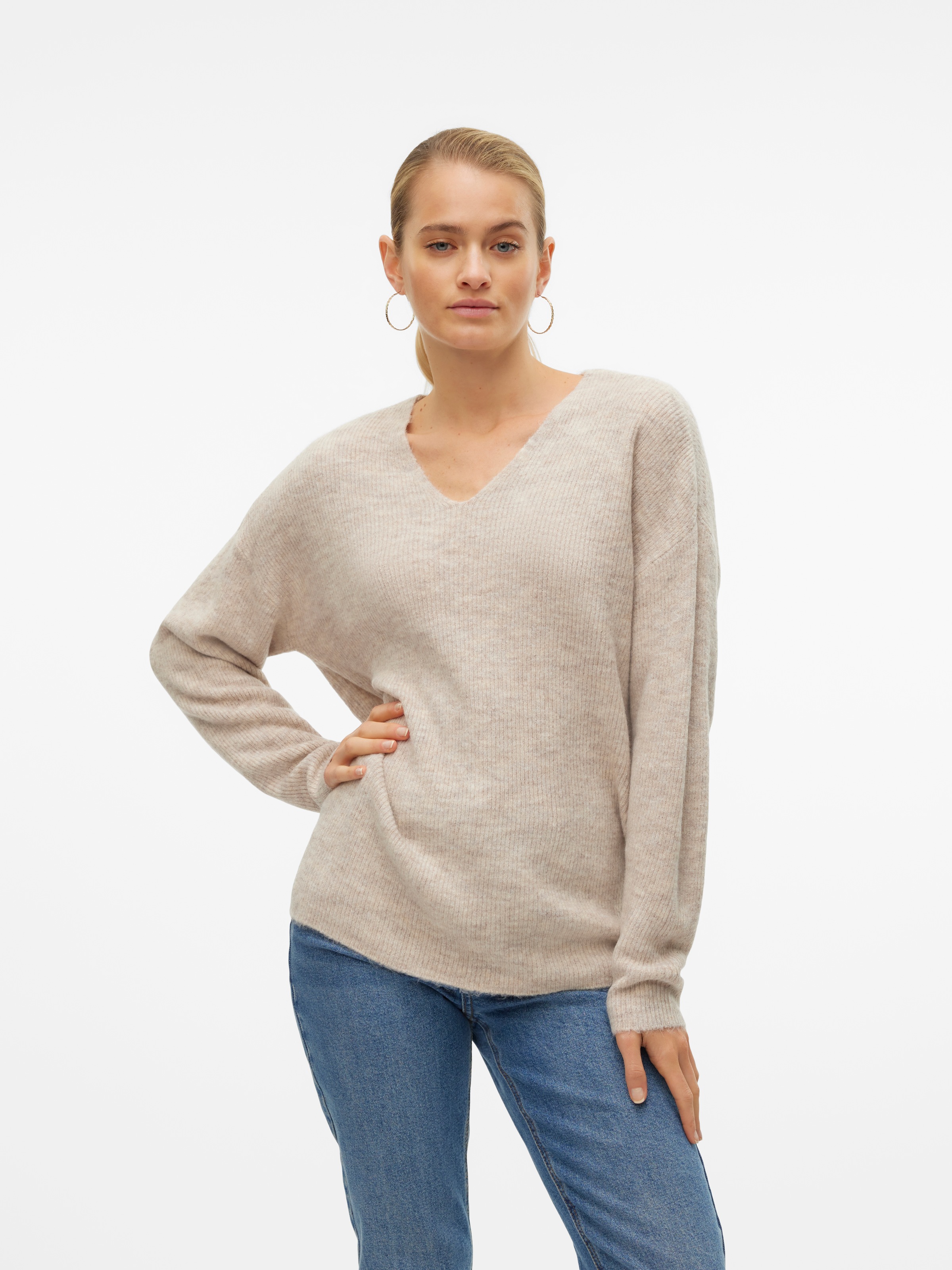 Thumbnail - Vero Moda V-Ausschnitt-Pullover "VMCREWLEFILE LS V-NECK BLOUSE NOOS"
