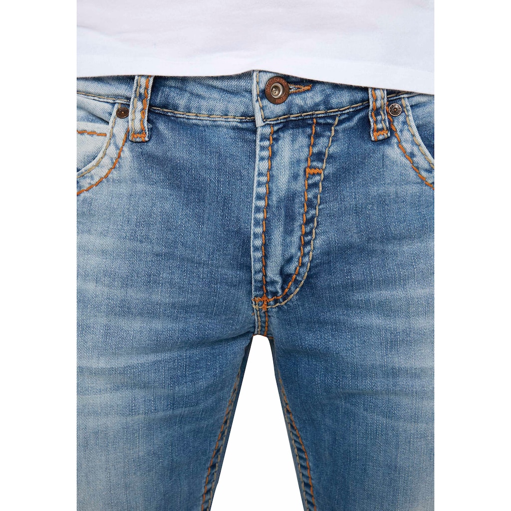 CAMP DAVID Straight-Jeans »NI:CO:R611«, mit markanten Steppnähten