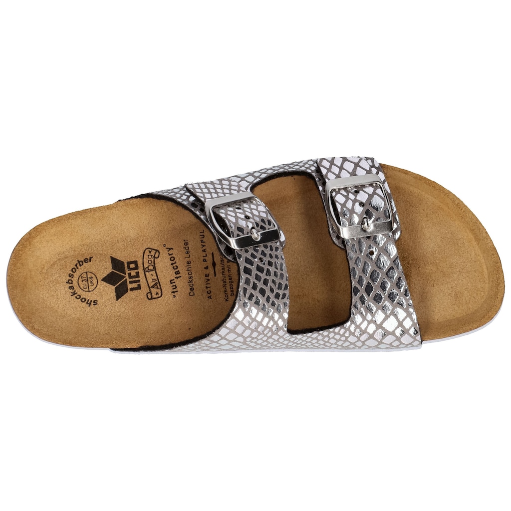 Lico Pantolette »Pantolette Natural Snake Soft«