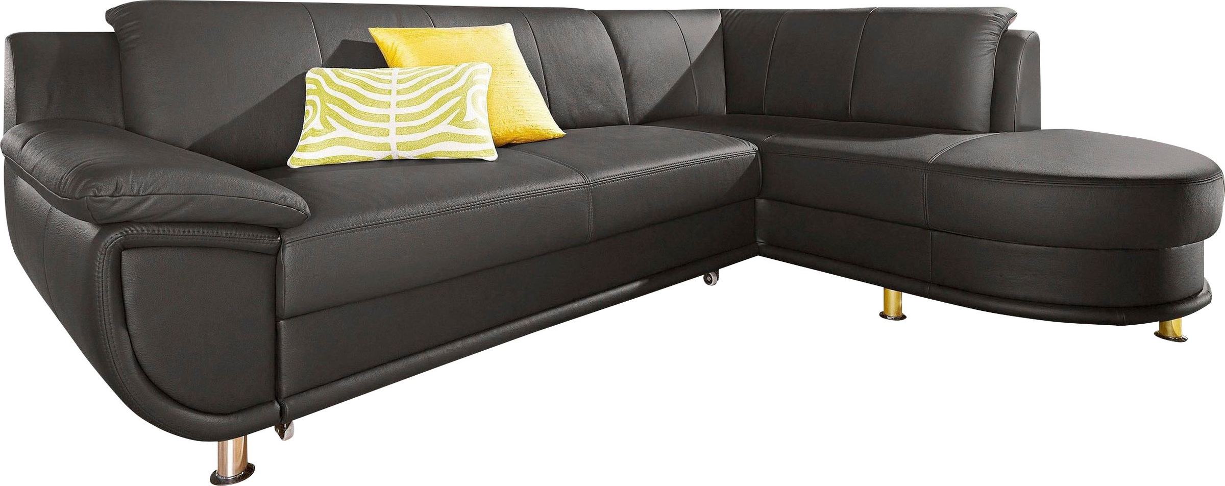 TRENDMANUFAKTUR Ecksofa »Rondo, zeitlos und elegant, OTTOs Choice, bequem, L-Form«, wahlweise mit Federkern, wahlweise mit Bettfunktion