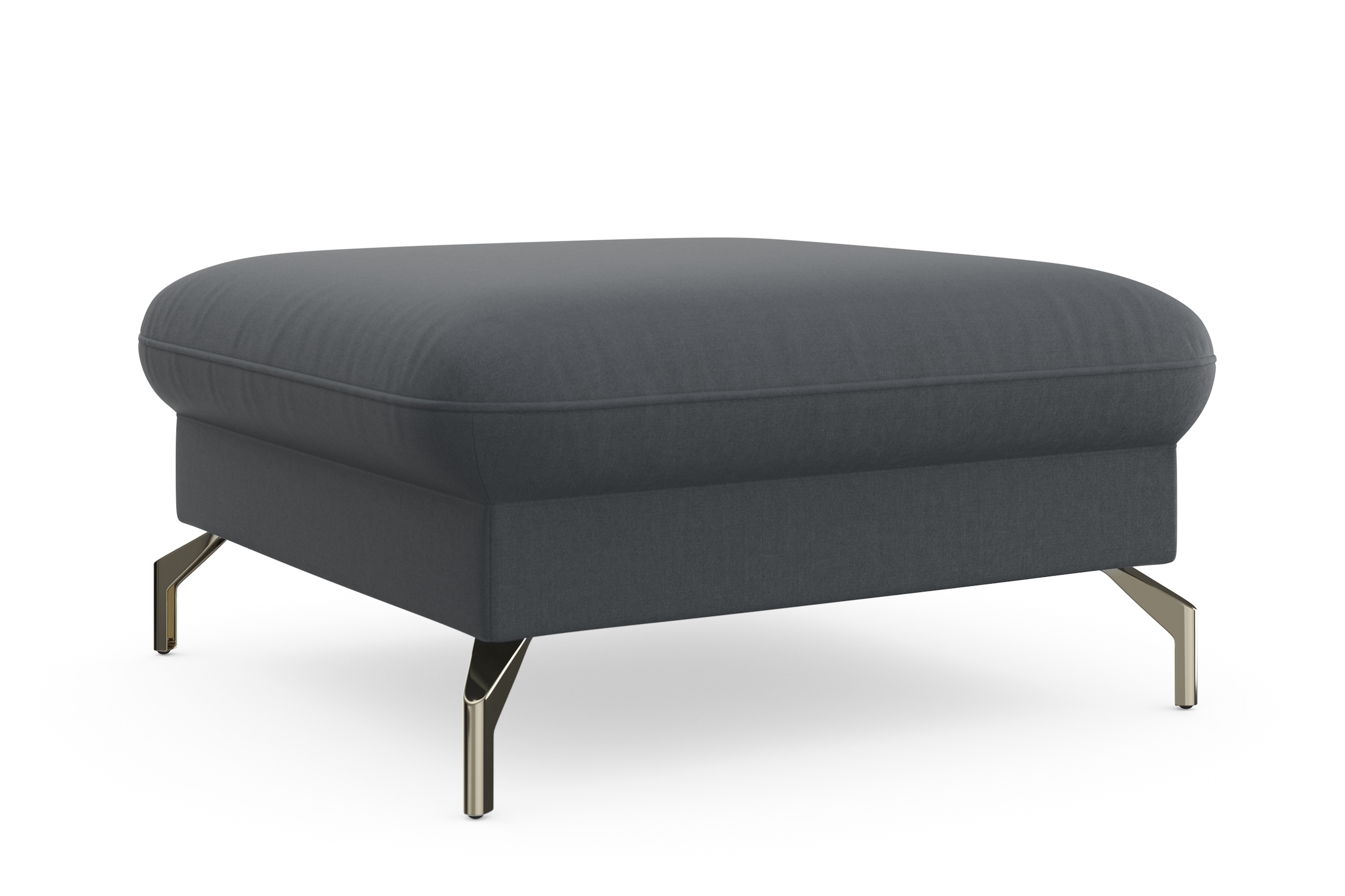 sit&more Hocker »Fashion«, inklusive Federkern, mit satinierten Nickelfüßen