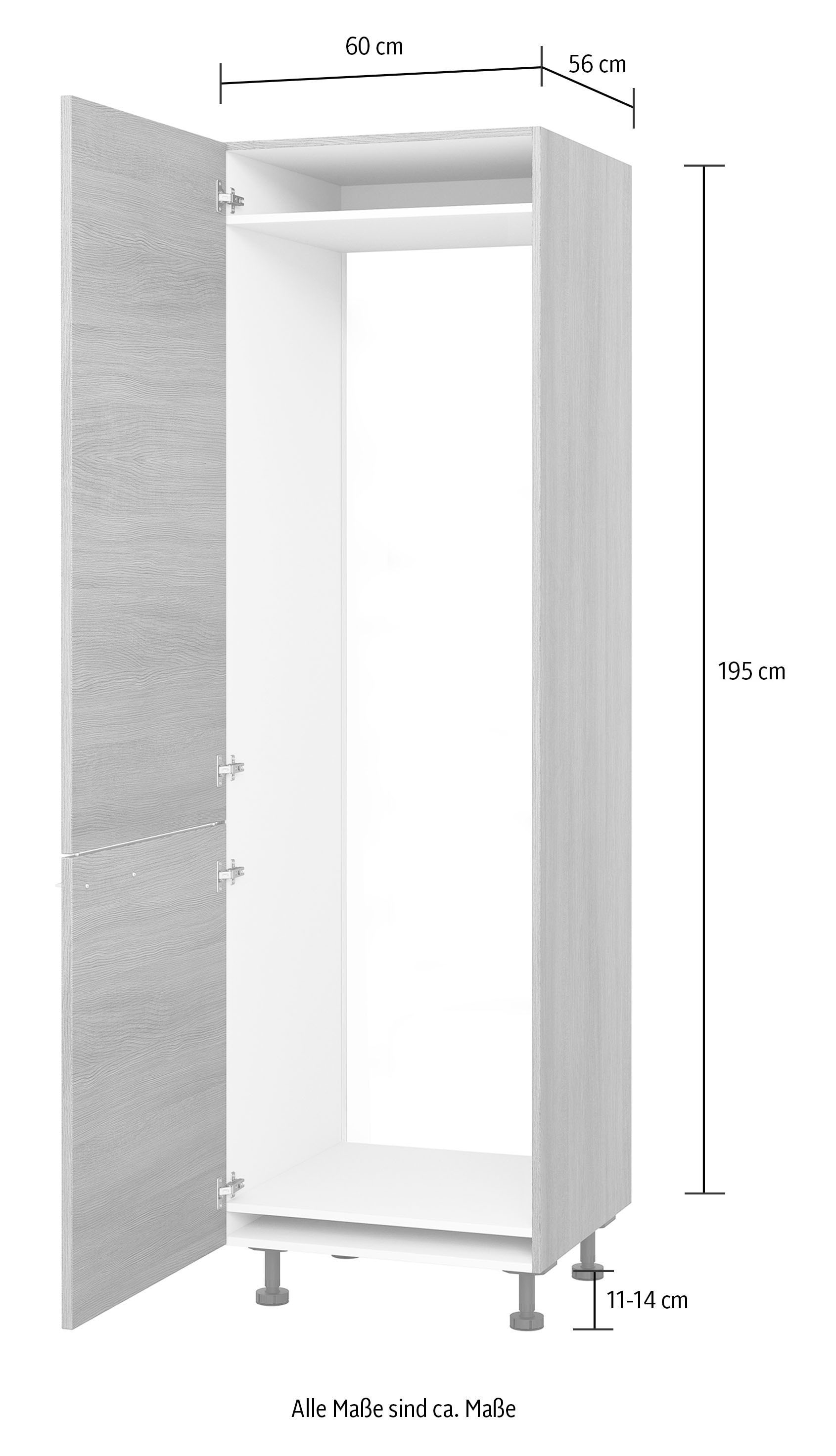 176,6 BAUR Höhe Küchen Kühlumbauschrank integrierte »Trea cm, kaufen Kühl-Gefrierkombi | 60 Breite Express cm, für cm SKG-195-178«, 195