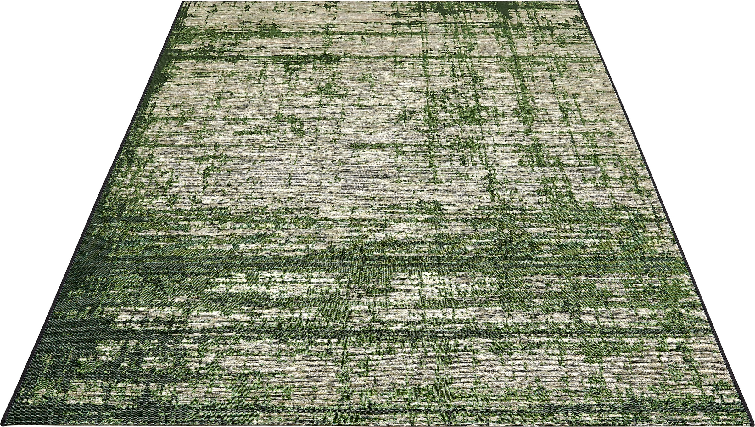 Teppich LUXOR LIVING "Panama, Made in Belgium", grün, B:160cm H:5mm L:230cm, Polyester, Polypropylen, Teppiche, Teppich, Flachgewebe, modernes Design, In- und Outdoor geeignet