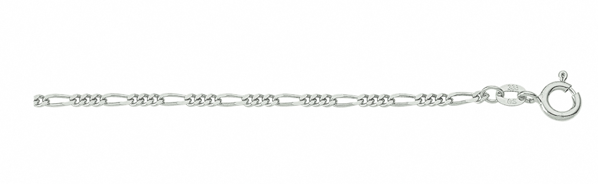 ADELIA ́S Damen Silberkette "Damen 925 Silber Figaro Halskette Ø 1,8 mm", 50, Silber 925 (Sterlingsilber), silber, Silber 925 (Sterlingsilber),