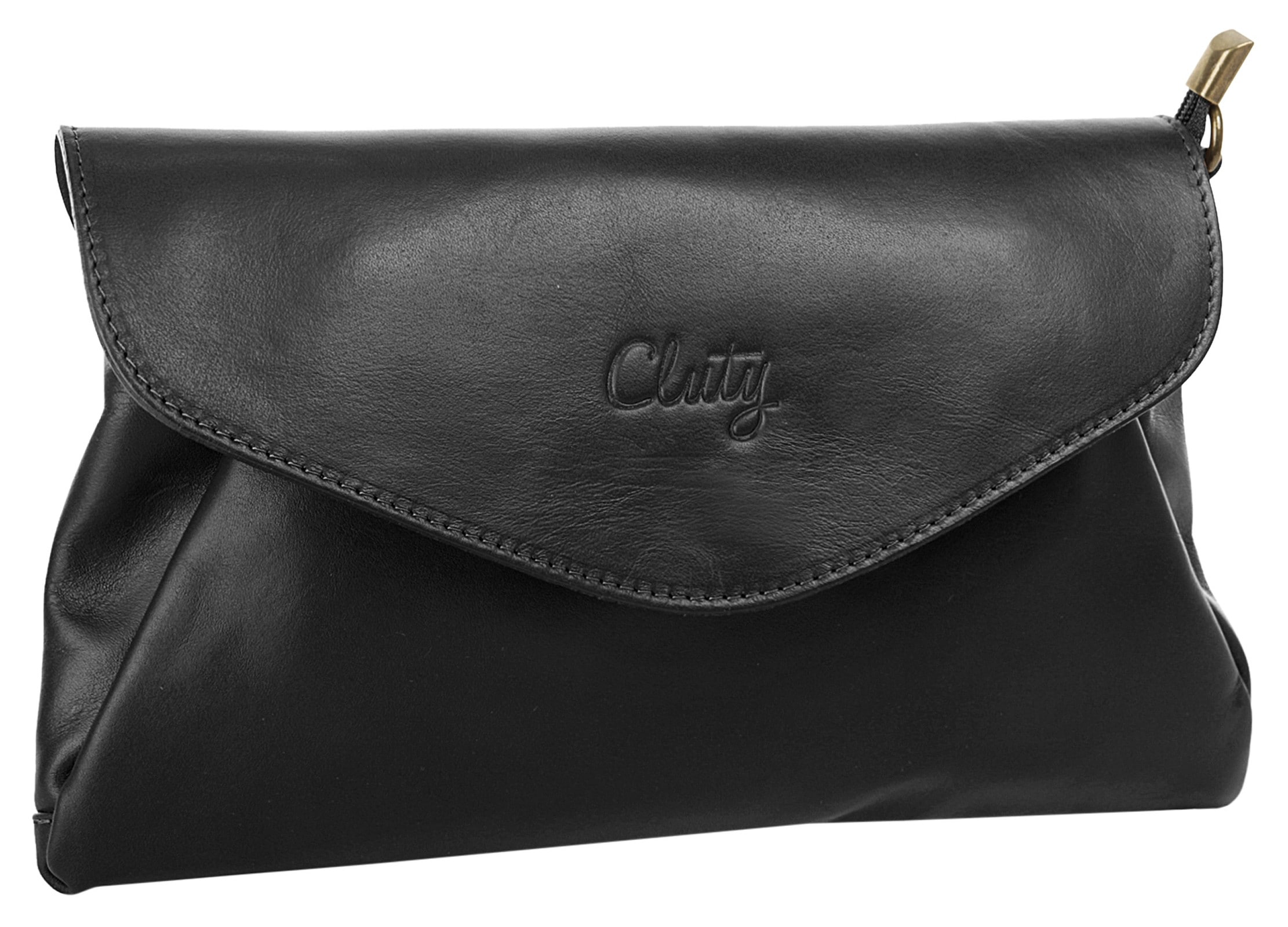 Cluty Abendtasche, echt Leder, Made in Italy