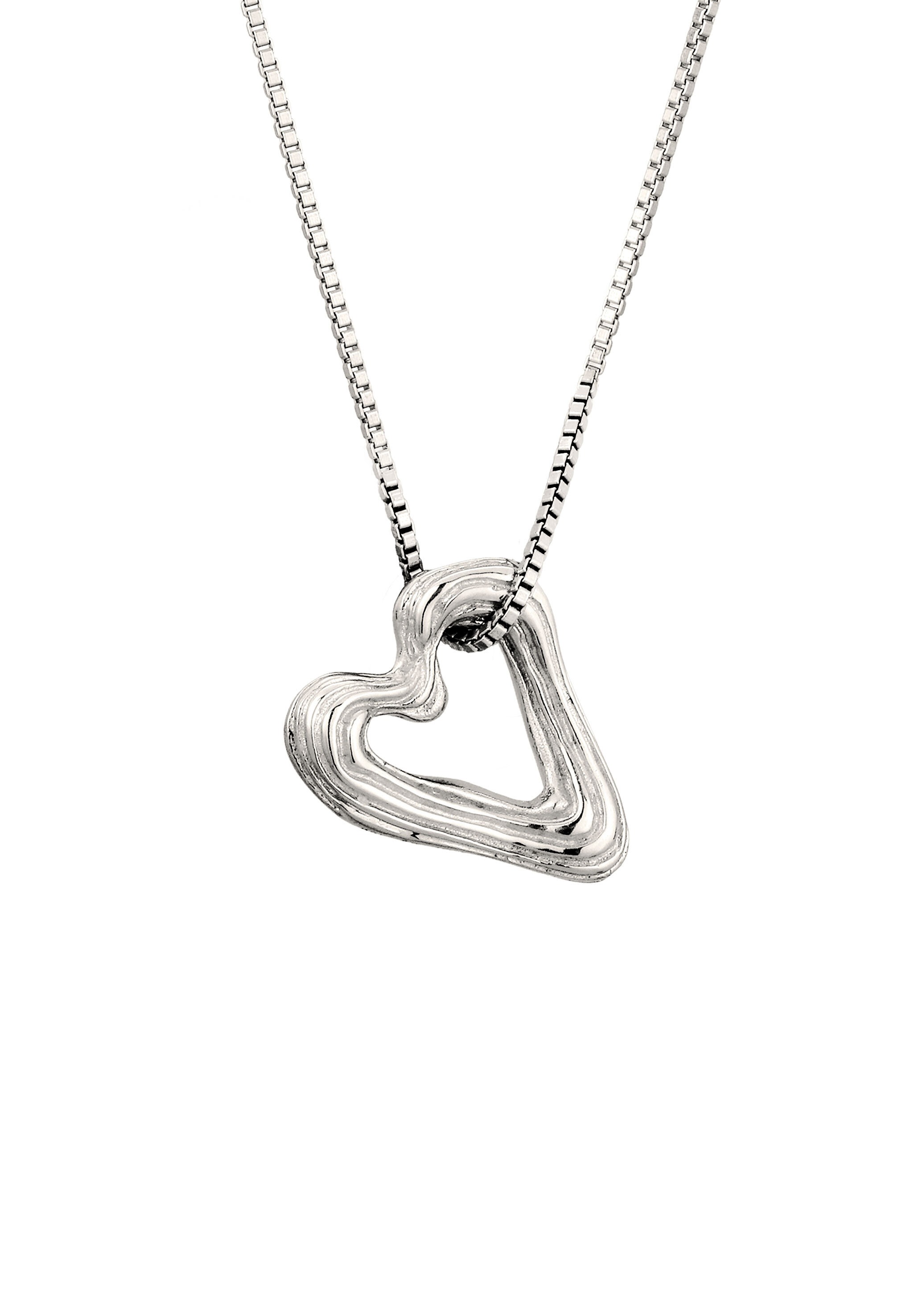 Elli »Halskette Anhänger Herz Organic 925 Sterling Silber«