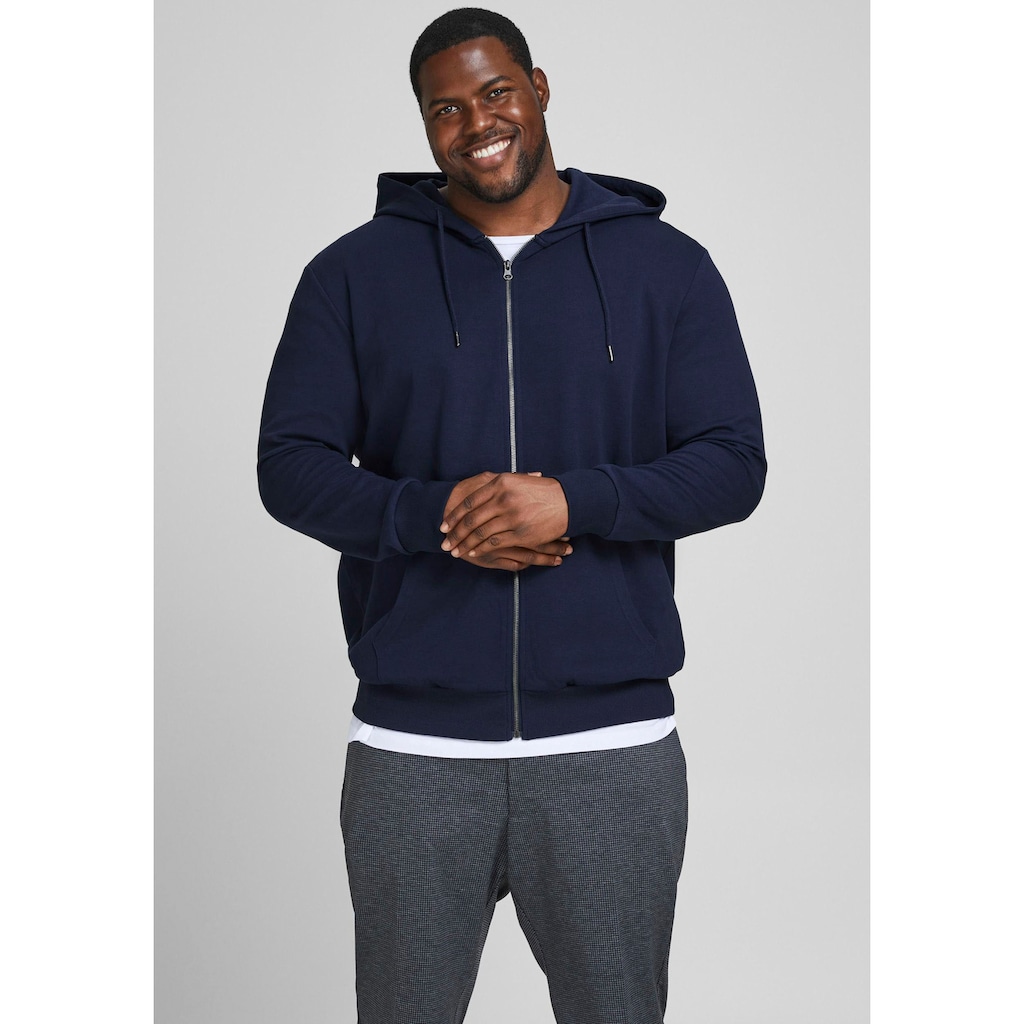 Jack & Jones PlusSize Kapuzensweatjacke »BASIC SWEAT ZIP HOOD«, bis Größe 6XL