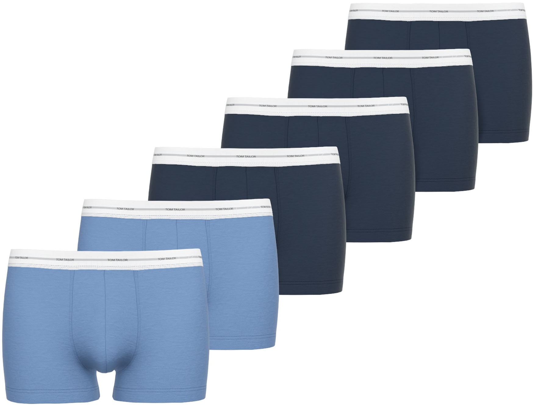 TOM TAILOR Boxershorts, (6 St.), mit coolem Logobund