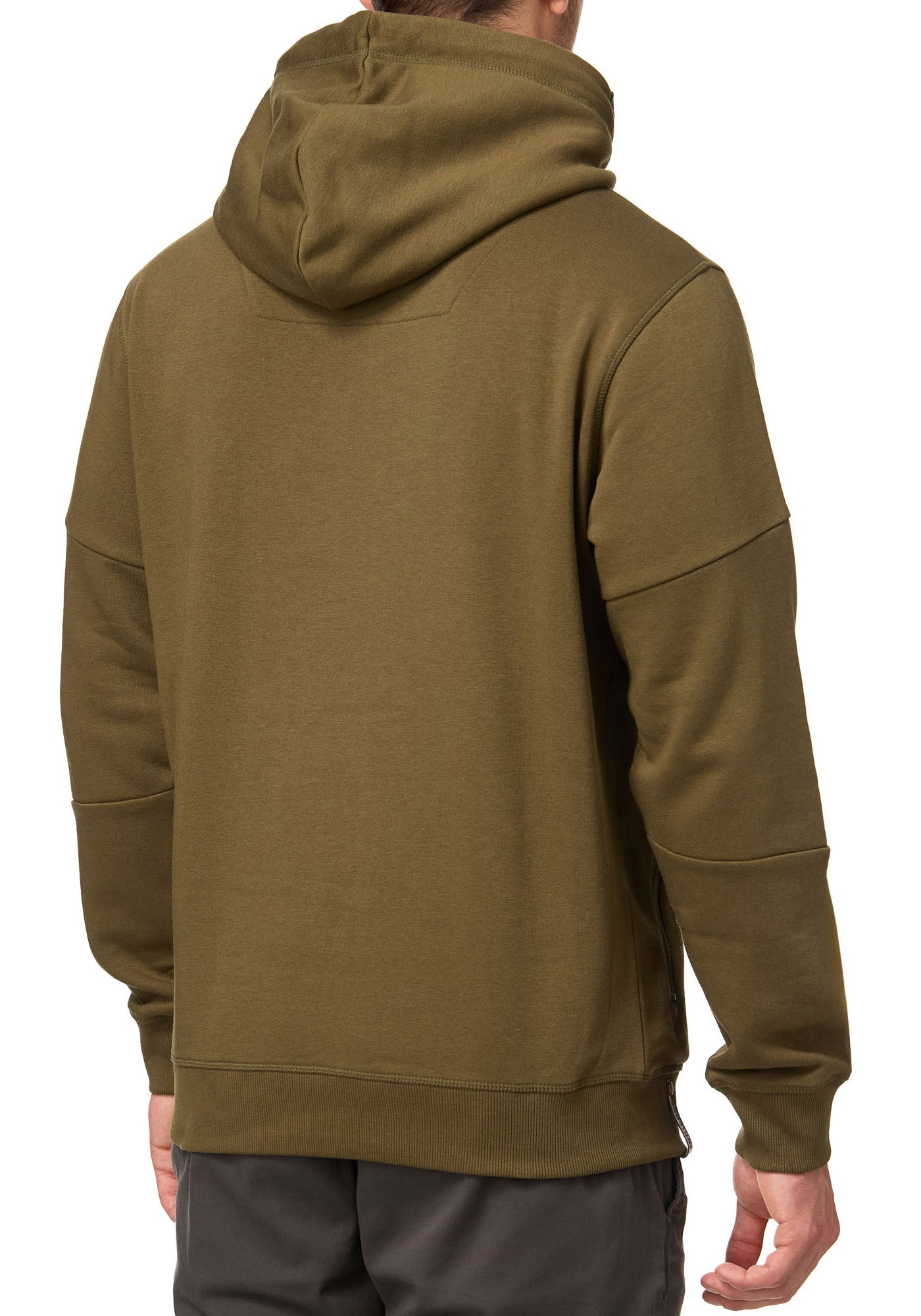 Kapuzensweatshirt INDICODE "INAix", Herren, Gr. XXL, grün (schwarz olive), Sweatware, Obermaterial: 60% Baumwolle, 40% Polyester, unifarben, regular fit normal, Rundhals, Rippbündchen, Sweatshirts 3
