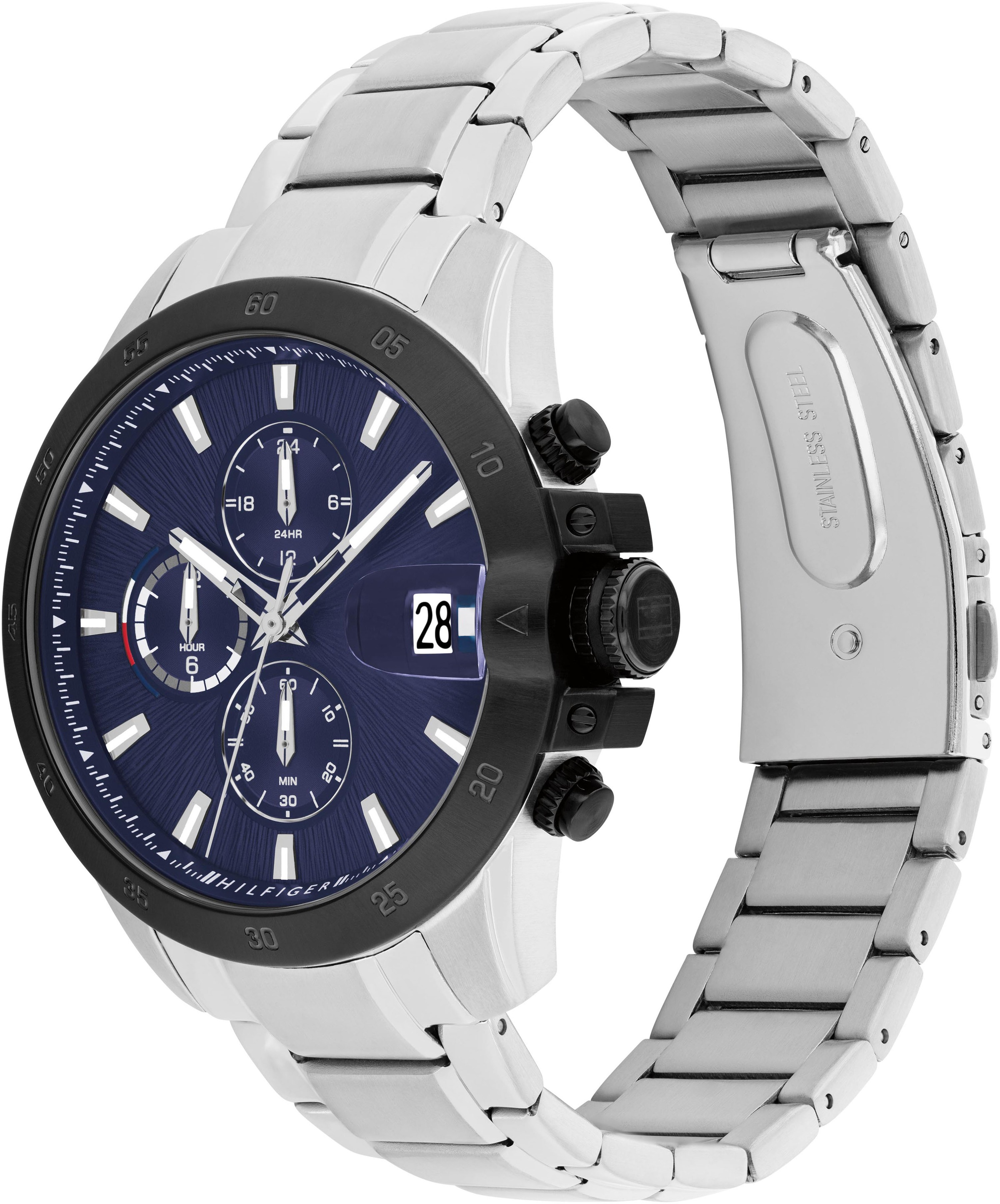 Tommy Hilfiger Multifunktionsuhr »Jameson«, Quarzuhr, Armbanduhr, Herrenuhr, Edelstahlarmband, analog, Tag