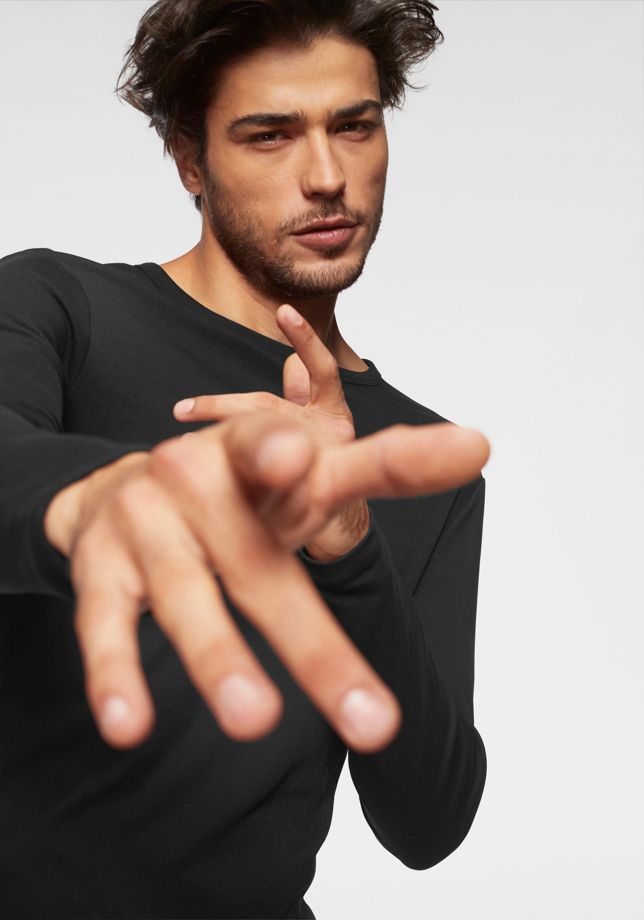G-STAR Langarmshirt, Basic-Artikel aus blickdichter, hochwertiger Baumwollqualität