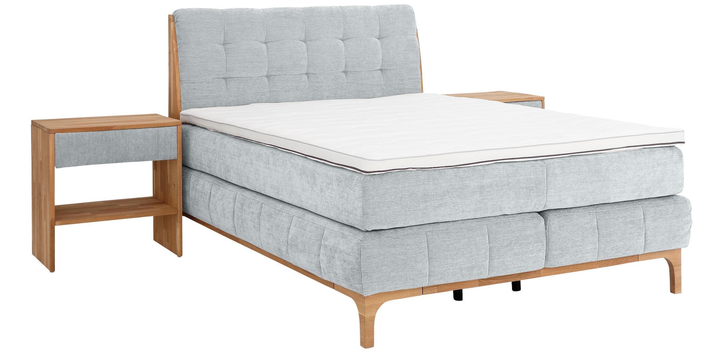 OTTO home Boxspringbett »Jelle« 5 Stk. tlg. zertifizierte, recycelte Bezugsstoffe, verschiedene Ausführungen