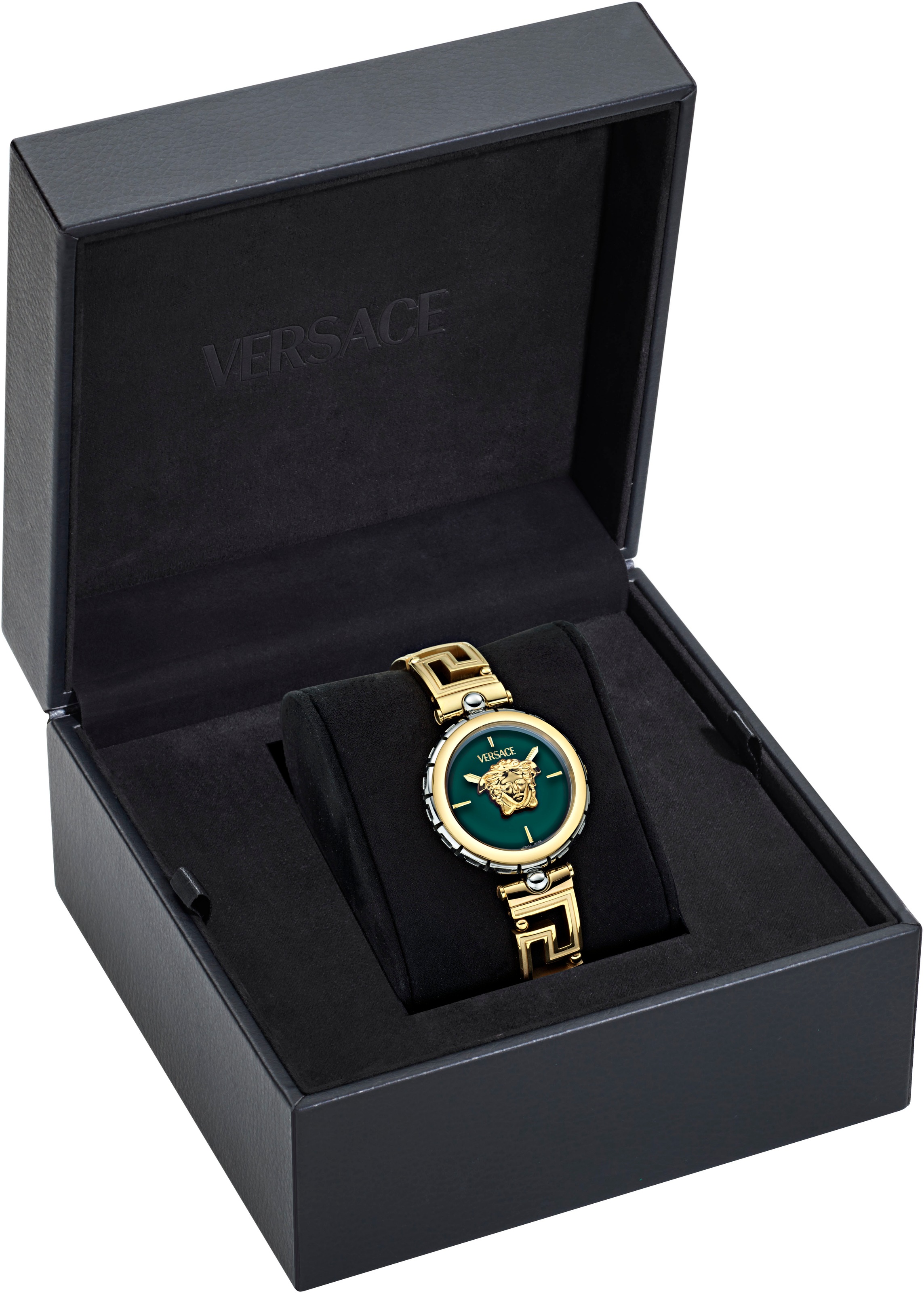 Versace Quarzuhr »MEDUSA JEWEL«, Armbanduhr, Damenuhr, Swiss Made, Edelstahlarmband, analog