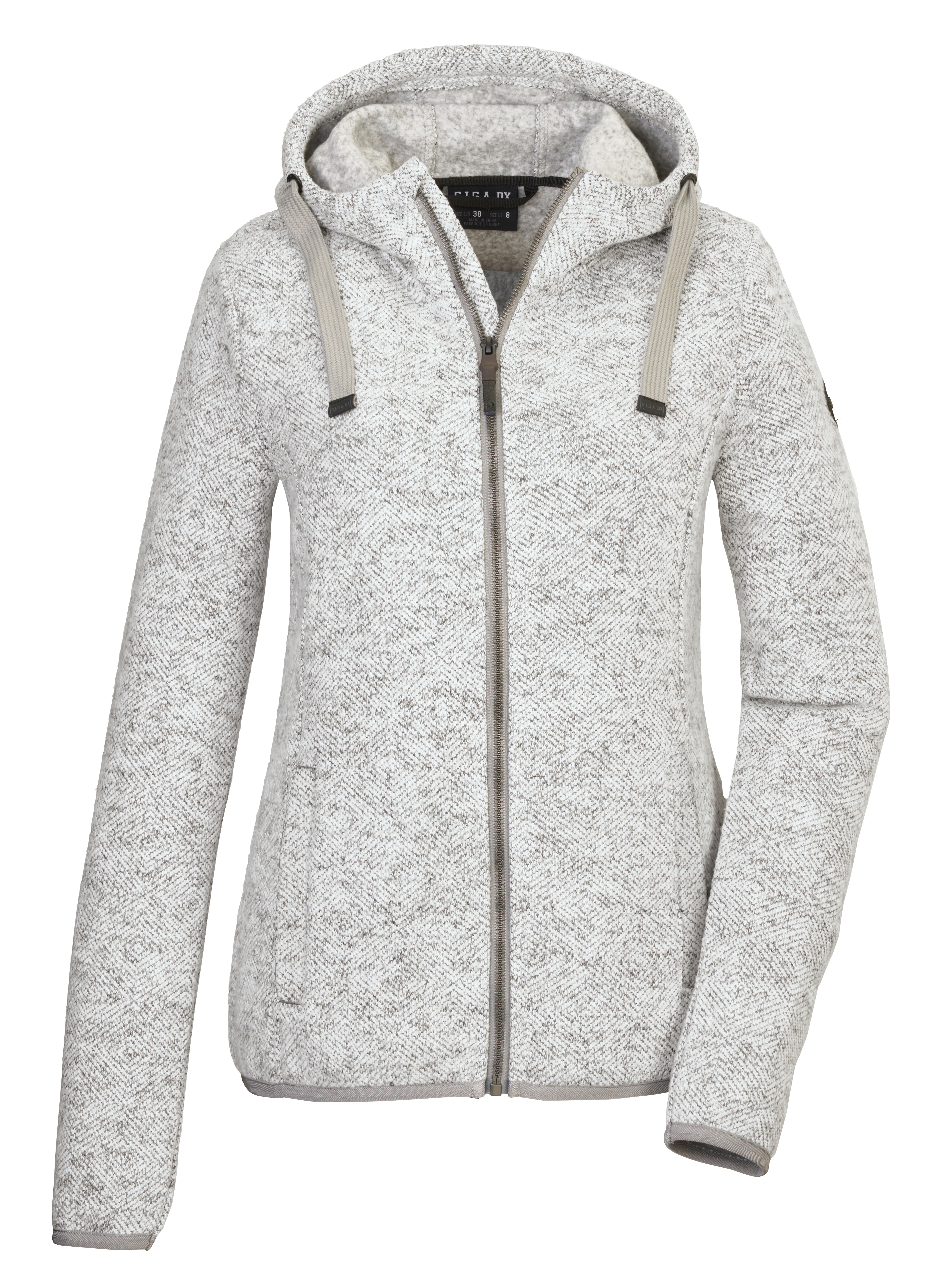 G.I.G.A. DX by killtec Strickfleecejacke "GW 52 WMN KNTFLC JCKT" mit Kapuze mit Kordelzug, atmungsaktiv, schnell trocknend