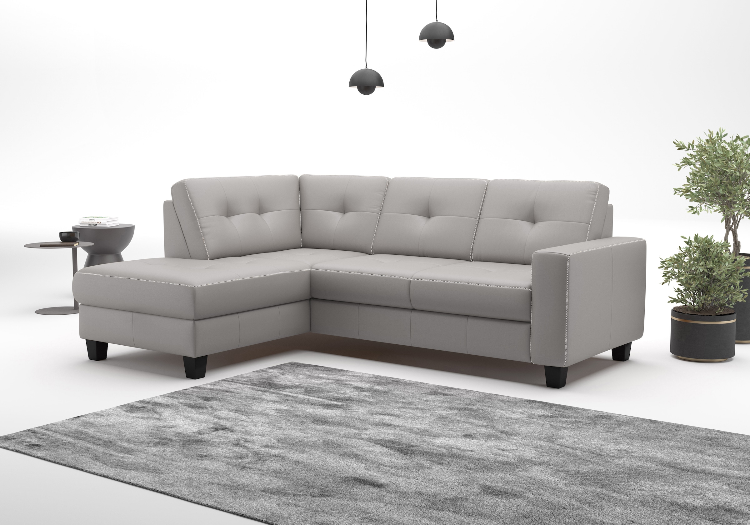 OTTO home Ecksofa "Varese" wahlweise mit Schlaffunktion und Bettkasten