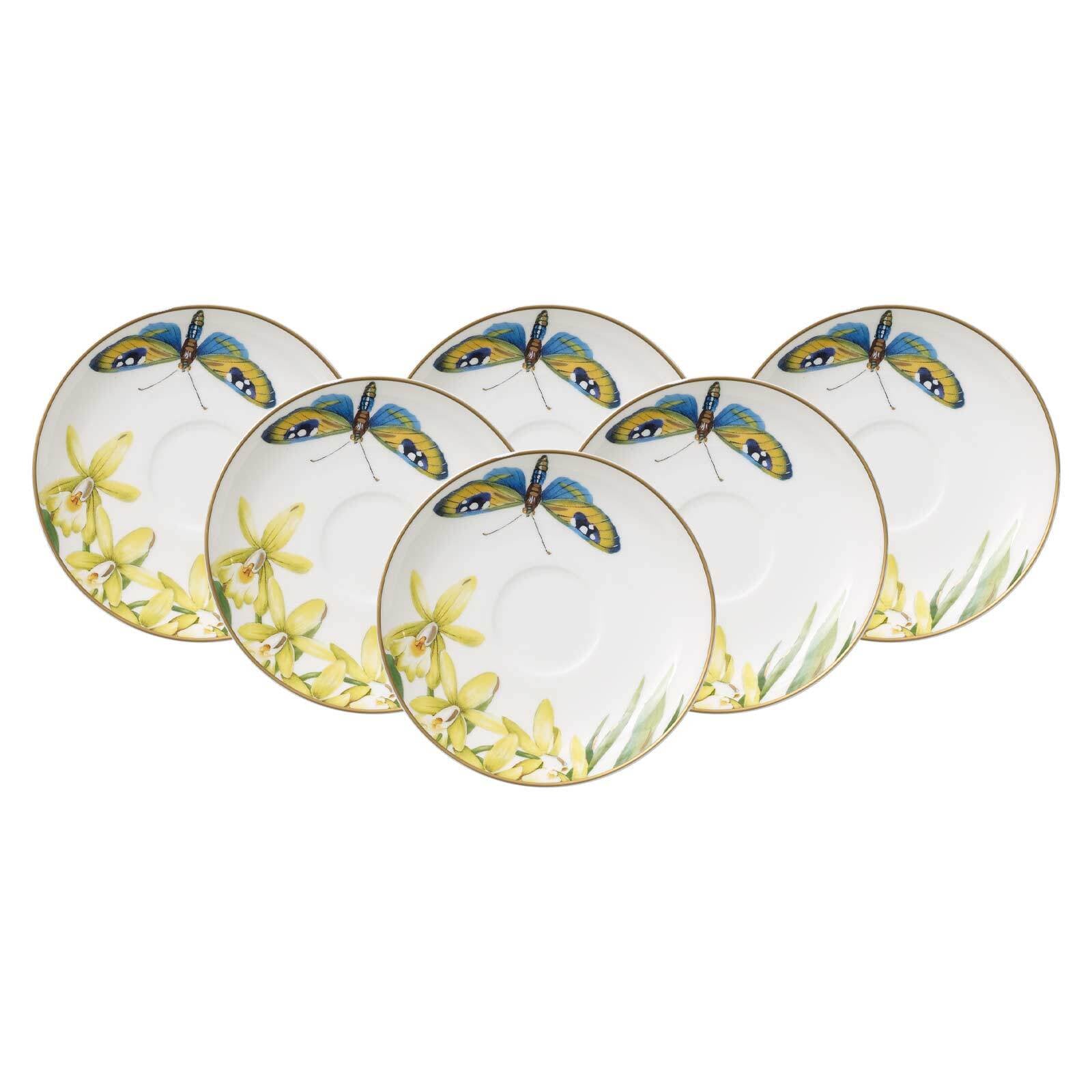 Villeroy & Boch Untertasse "Mokka- / Espressountertassen Amazonia ø 12 cm 6er Set bunt" Spülmaschinenfest