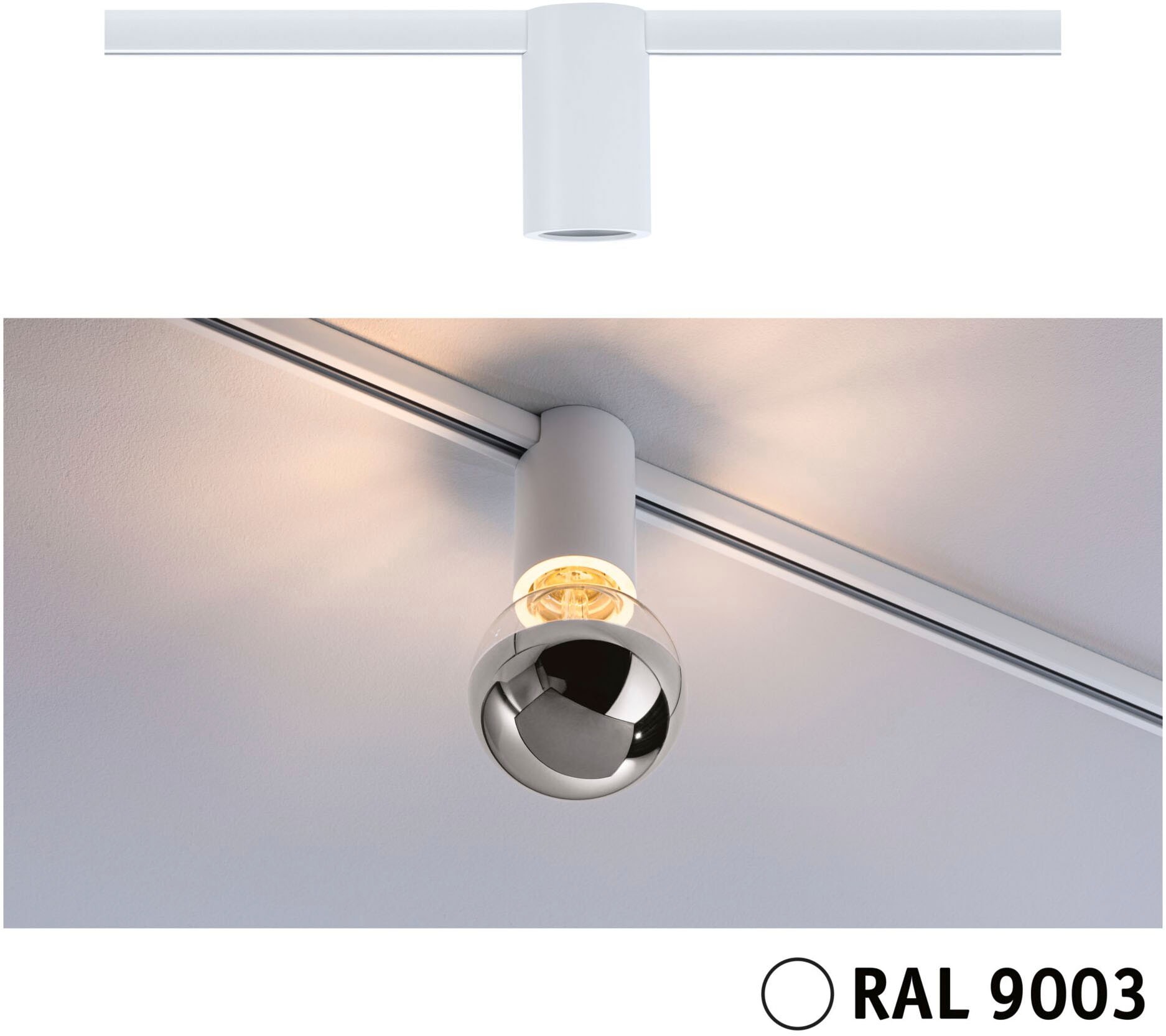 Paulmann Schienensystem-Leuchten »URail Schienenspot Socket E27 max. 20W dimmbar 230V Signalweiß«