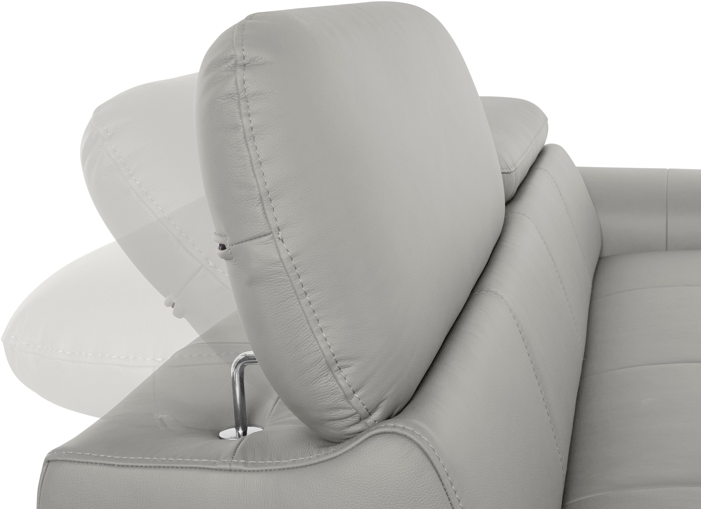 COTTA 3-Sitzer »Chef«, Big-Sofa mit Kopfteilverstellung, edle Metallkufen