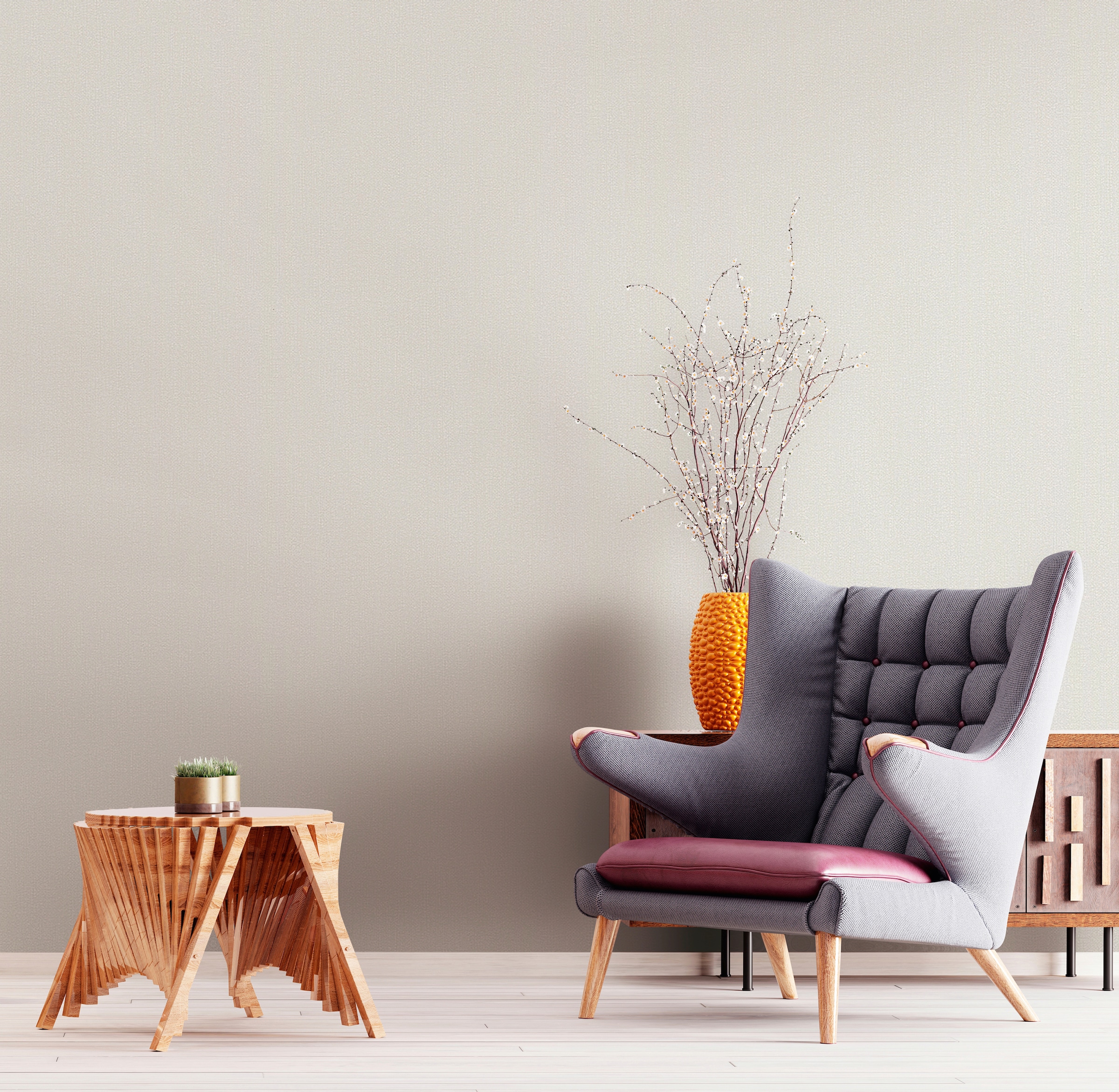 Novamur Vliestapete, einfarbig, moderne Tapete für Wohnzimmer Schlafzimmer Küche