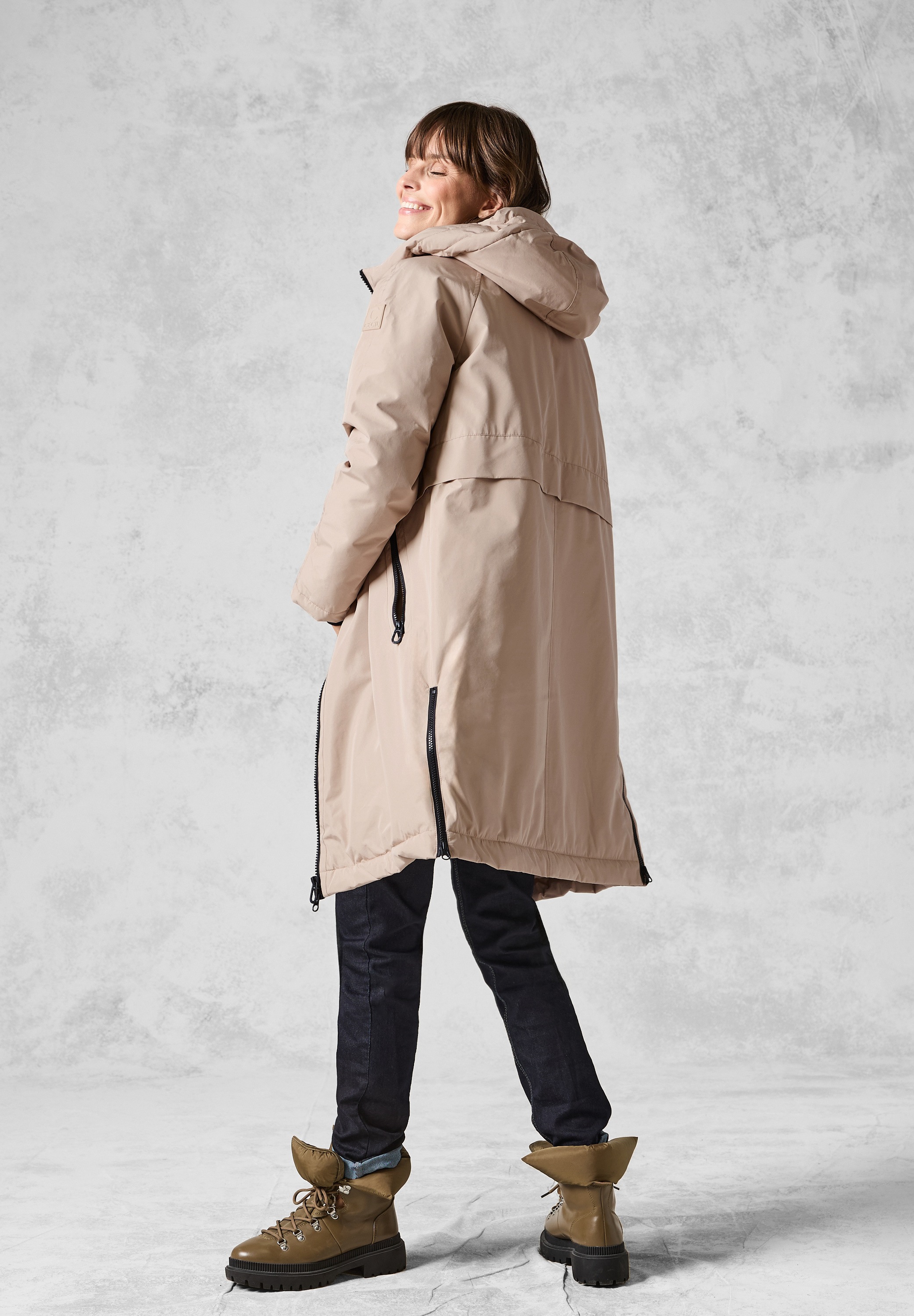 Cecil Trenchcoat, mit Kapuze mit Tunnelzugband