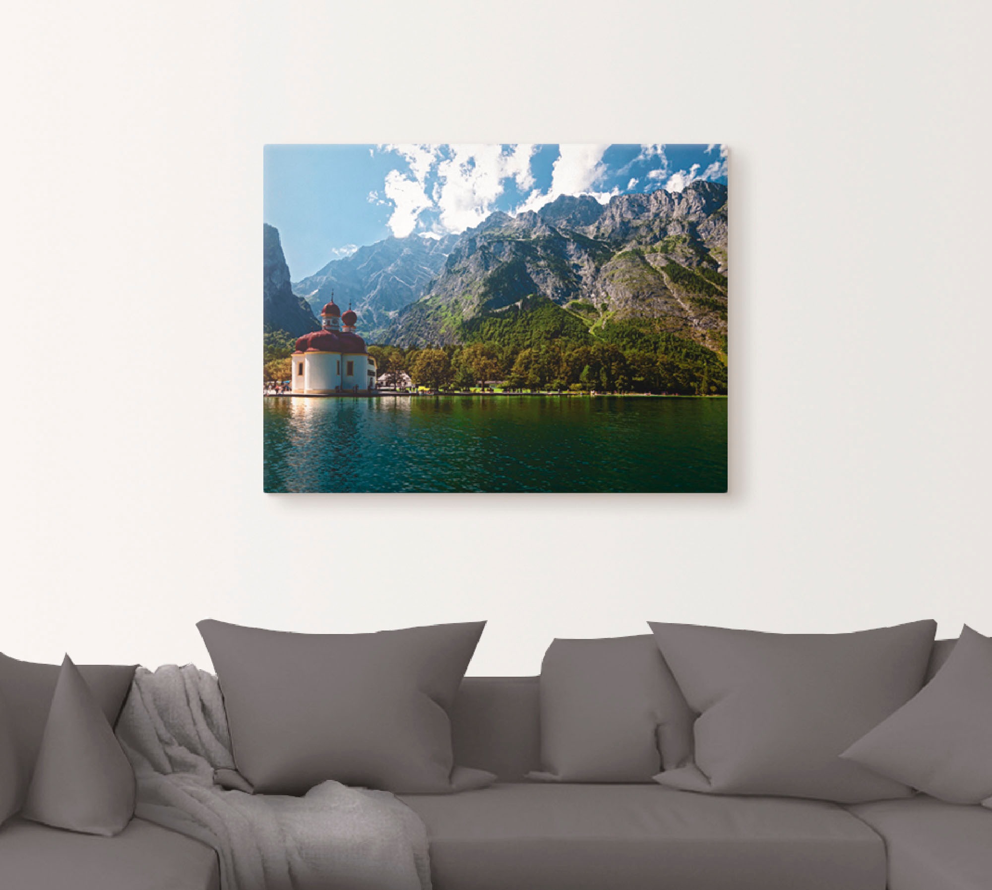 Artland Wandbild "St. Bartholomä (Königssee) I" Berge 1 Stk. tlg. als Leinw günstig online kaufen