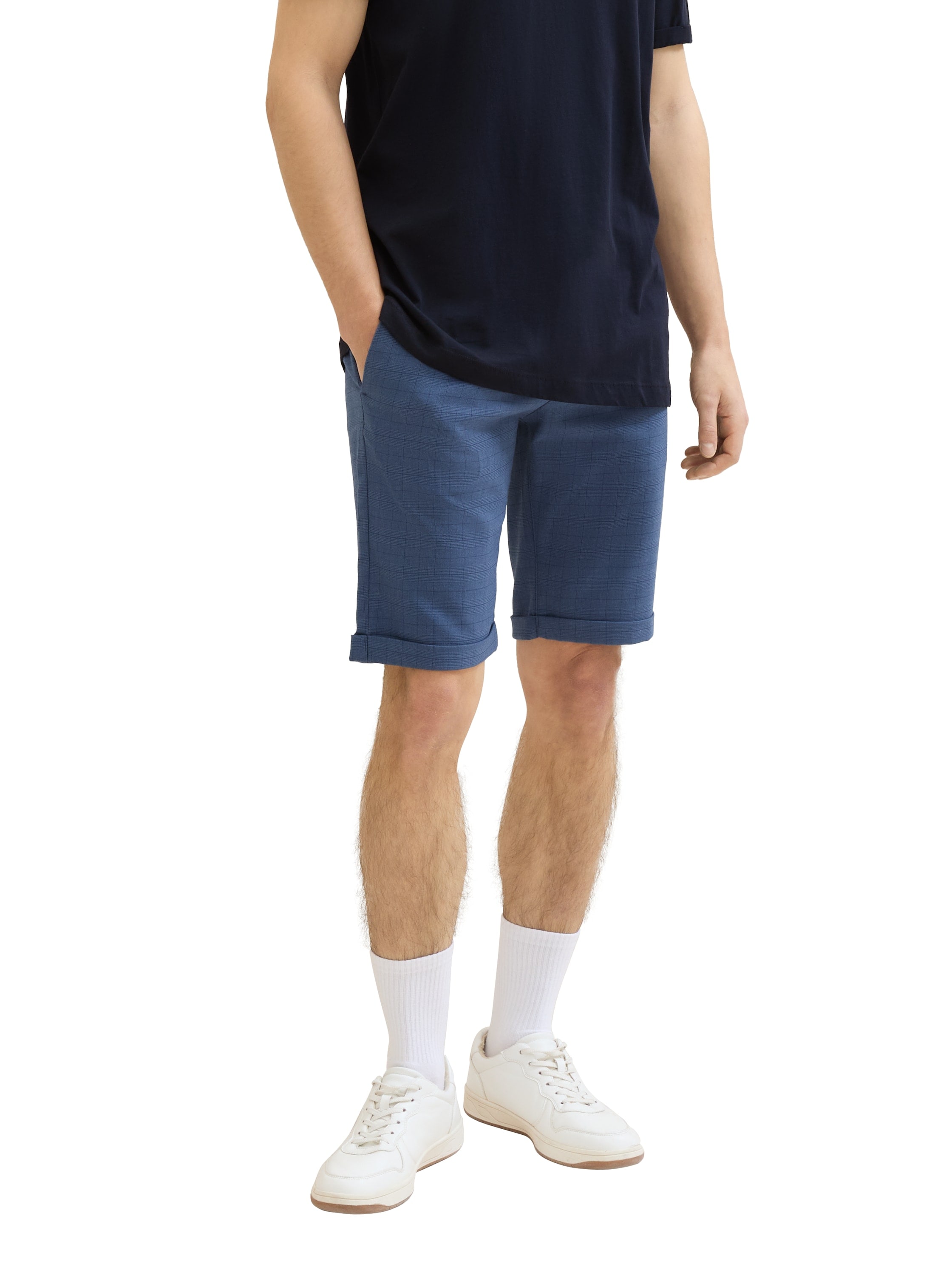 TOM TAILOR Denim Chinoshorts, in karierter Optik