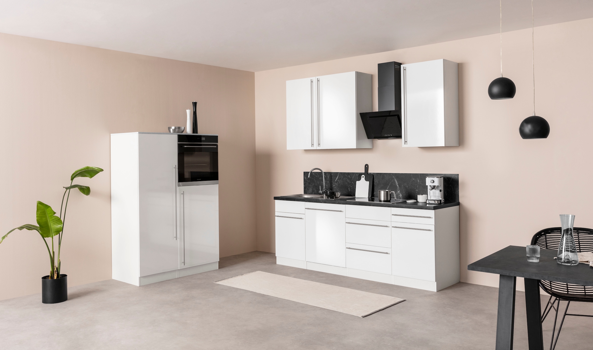 wiho Küchen mit BAUR 330 Küche Hanseatic-E-Geräten cm, Breite bestellen | »Chicago«