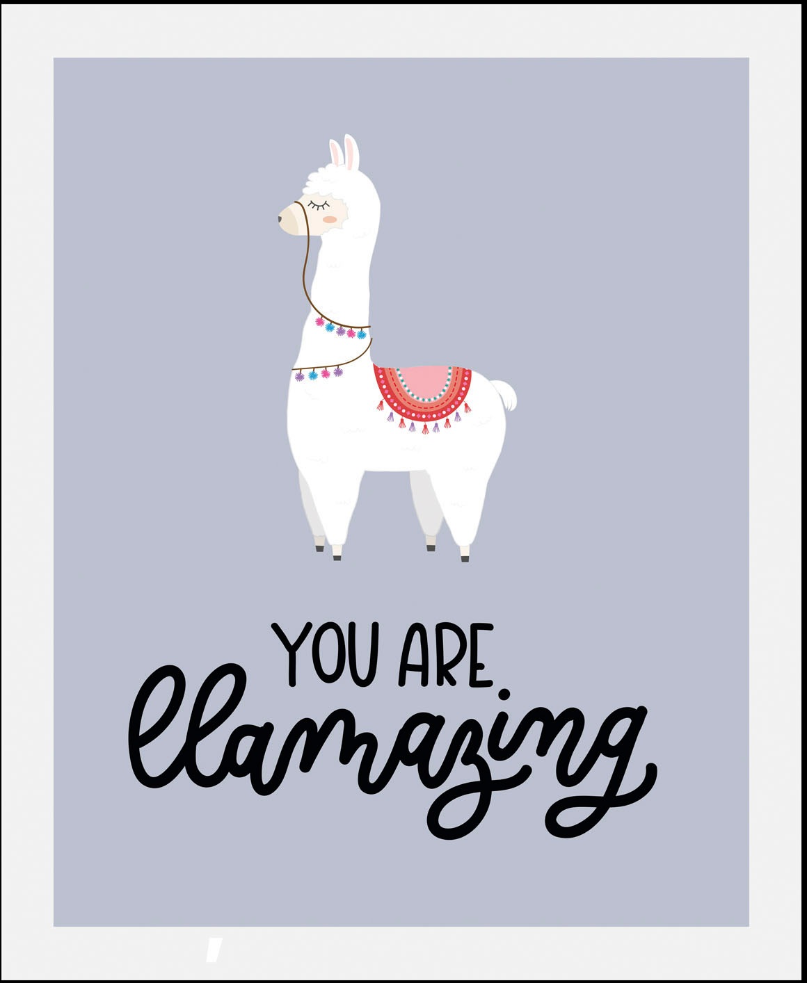 queence Bild "Llamazing" 1 Stk. tlg. gerahmt günstig online kaufen