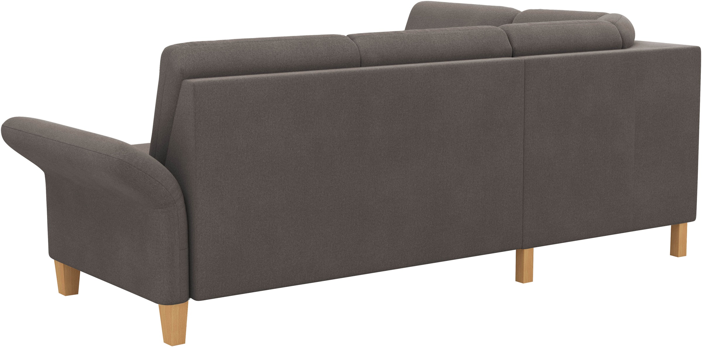 Home affaire Ecksofa »Rochelle«, wahlweise mit Armlverstellung, Klappbett mit Rollen & Bettkasten