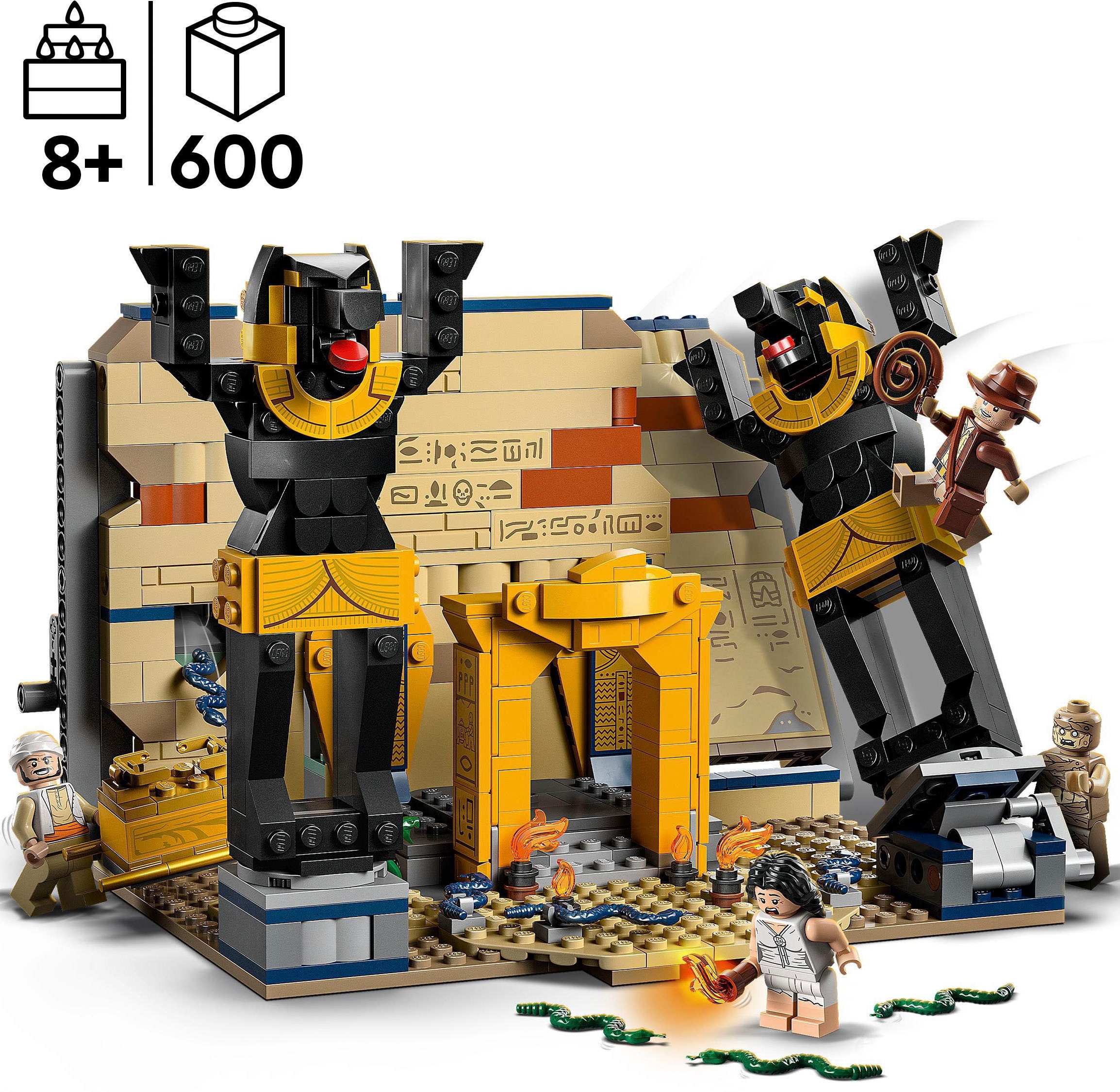 LEGO® Konstruktionsspielsteine »Flucht aus dem Grabmal (77013), LEGO® Indiana Jones«, (600 St.), Made in Europe