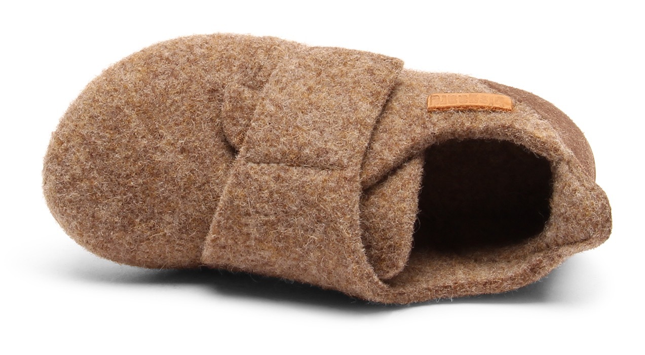 Bisgaard Hausschuh »casual wool«, Klettschuh mit Lammwolle gefüttert, Größenschablone zum Download