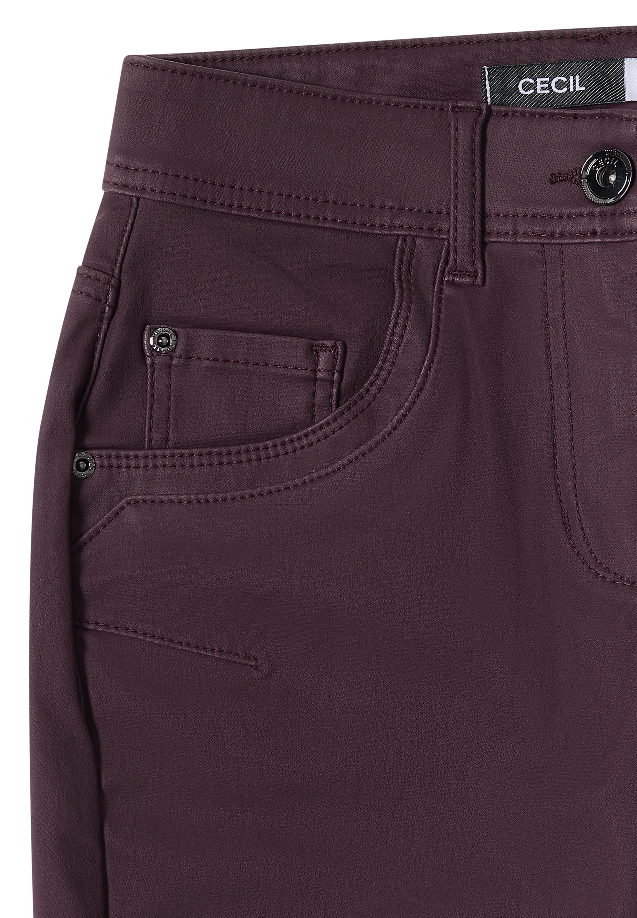 STREET ONE 5-Pocket-Hose  mit leichtem Glanz