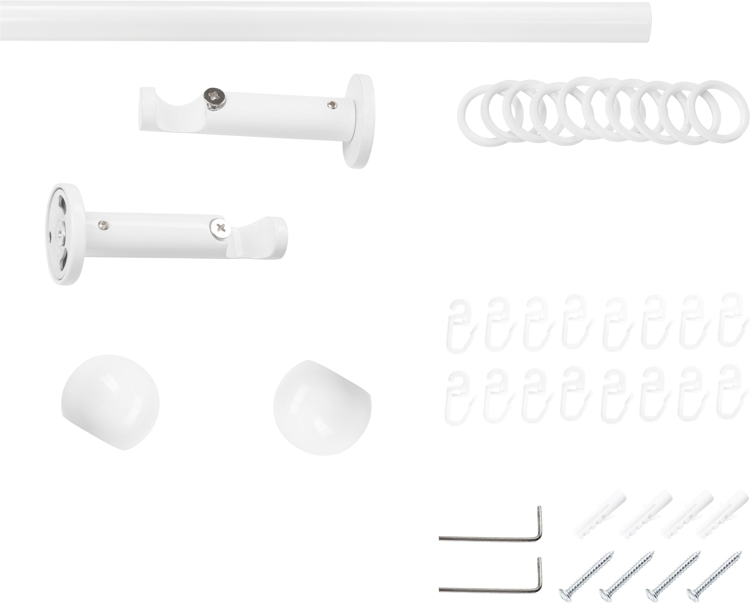SN DECO GROUP Gardinenstange Ø 19 mm 1 läufig-läufig Fixmaß;kürzbar