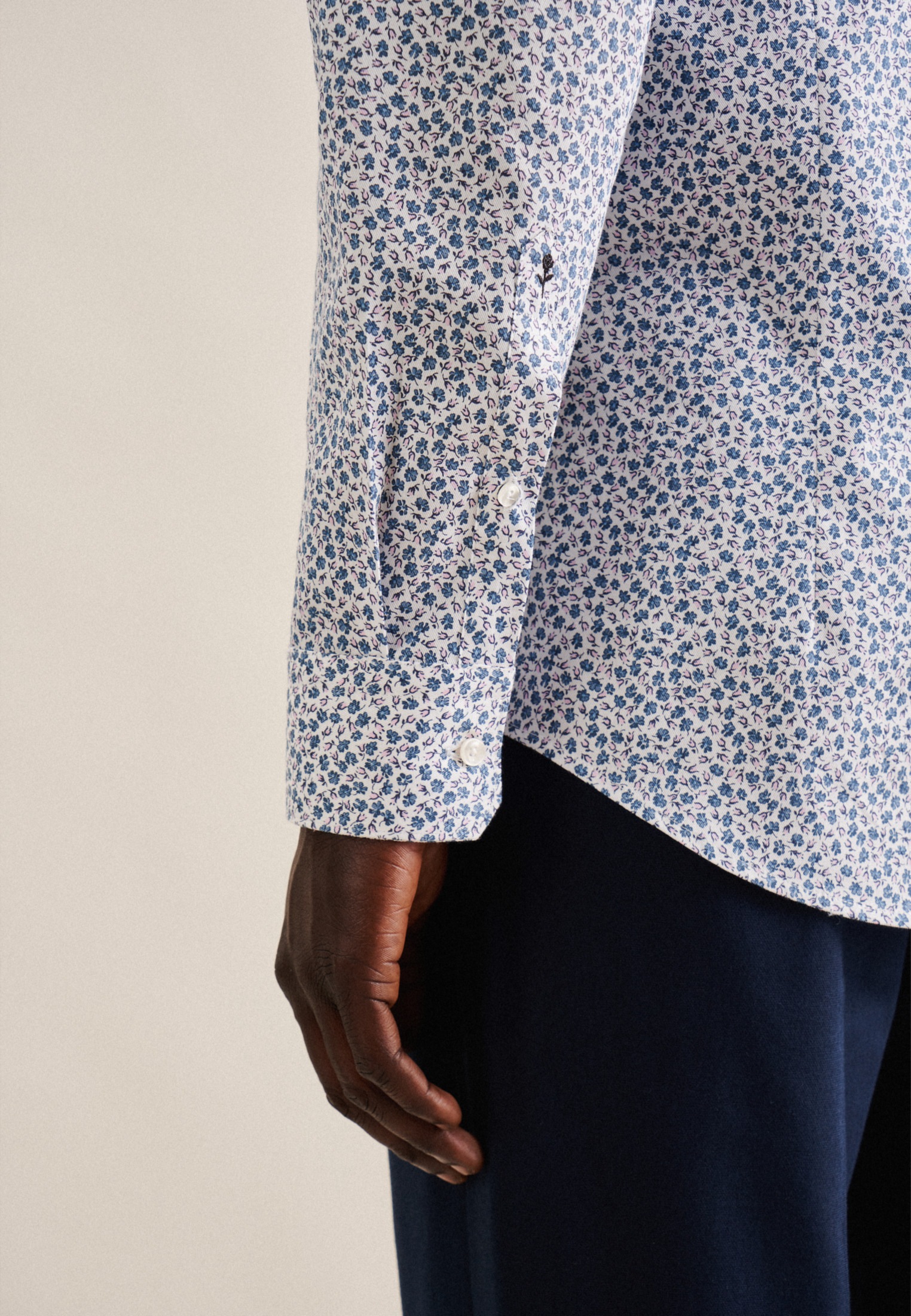 seidensticker Businesshemd »Slim«, Slim Langarm Kentkragen Floral