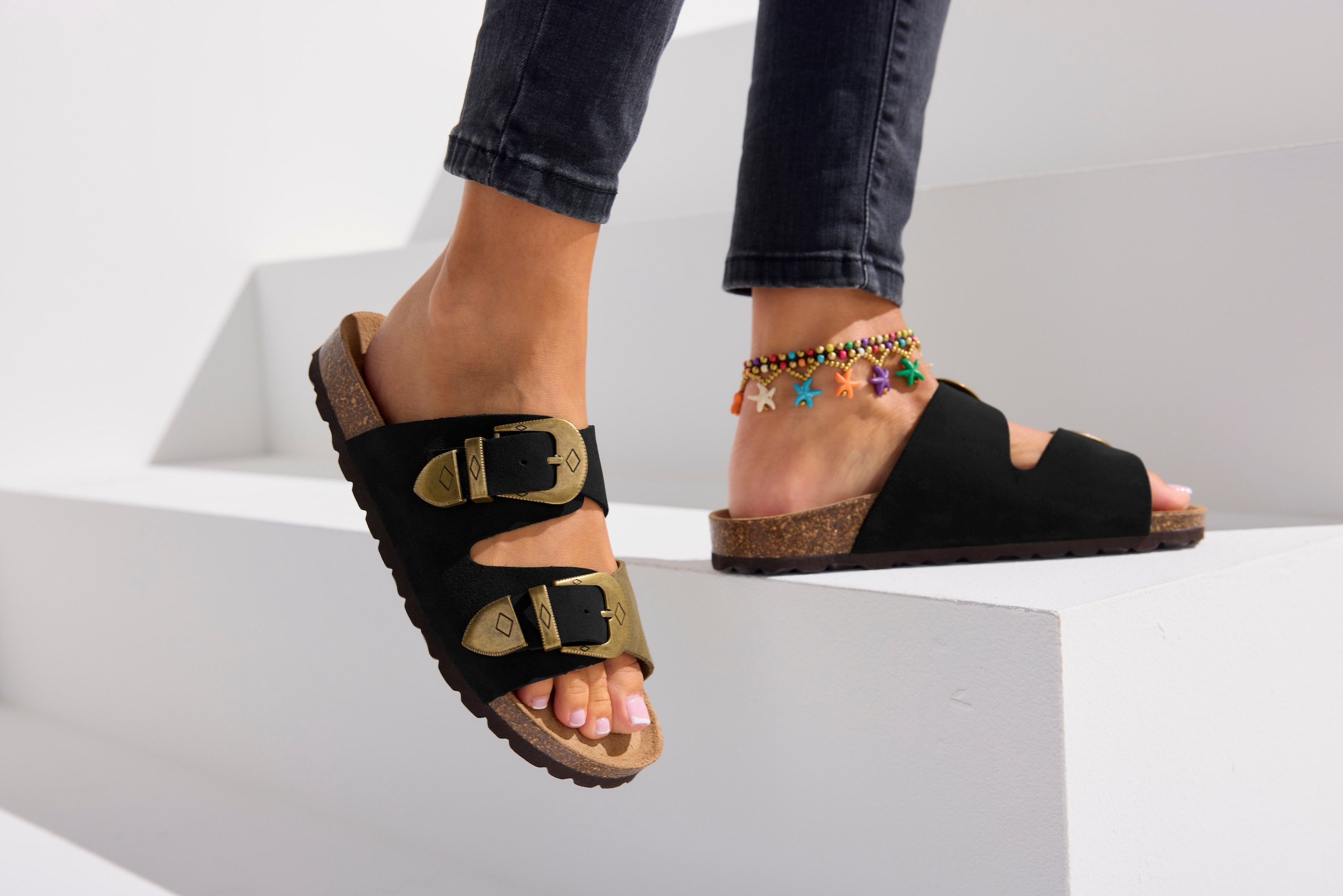 French Connection Pantolette »Mule, Sandale,«  Sandale, Pantolette aus Leder