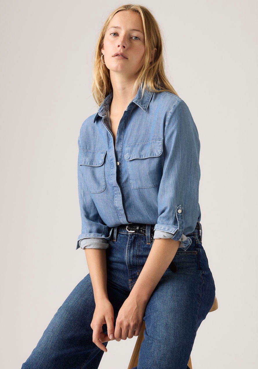 Levi's® Hemdbluse Krempelärmel mit Riegel